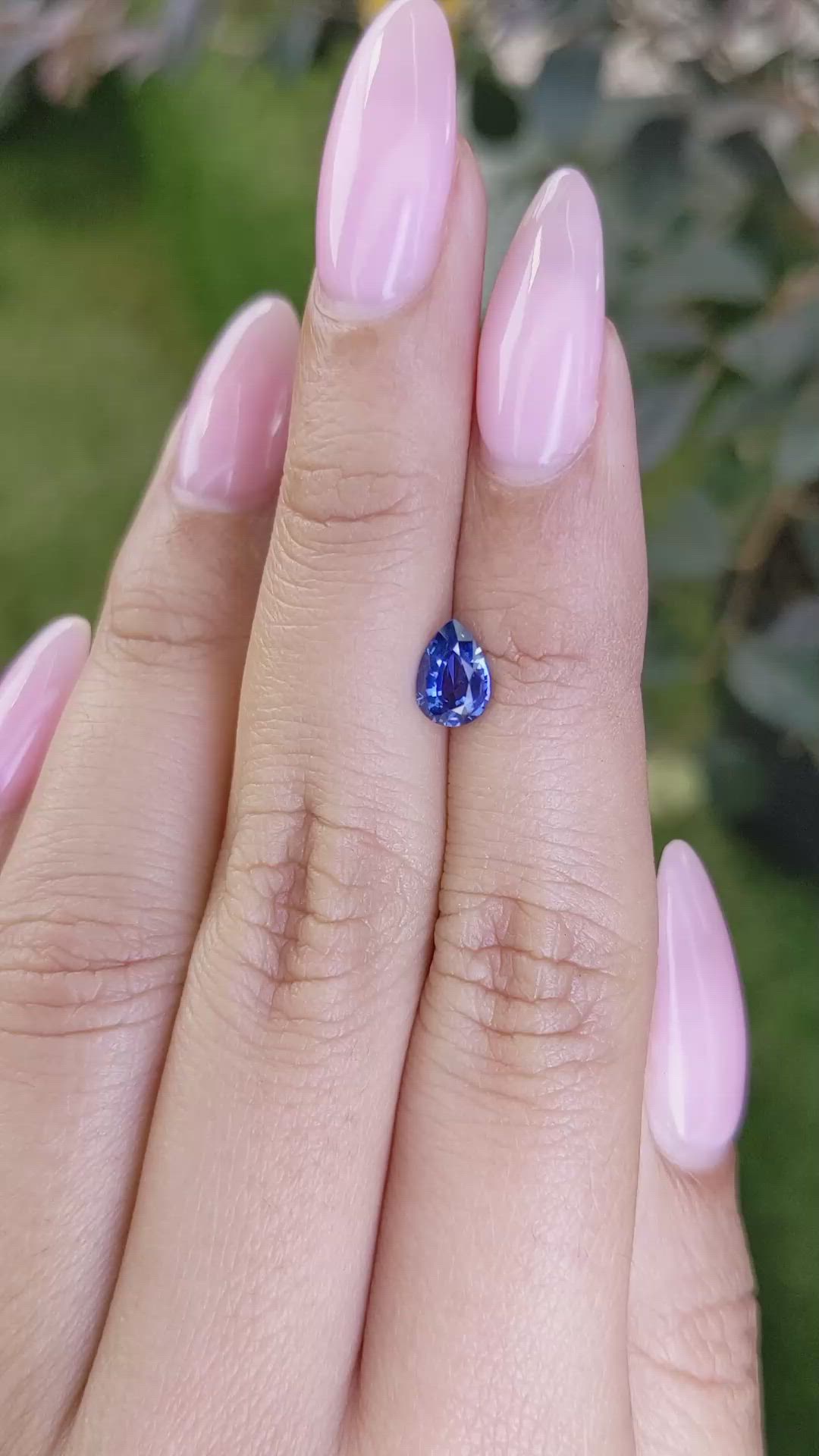 0.74 Ct. Blue Sapphire from Ceylon (Sri Lanka) Size Video