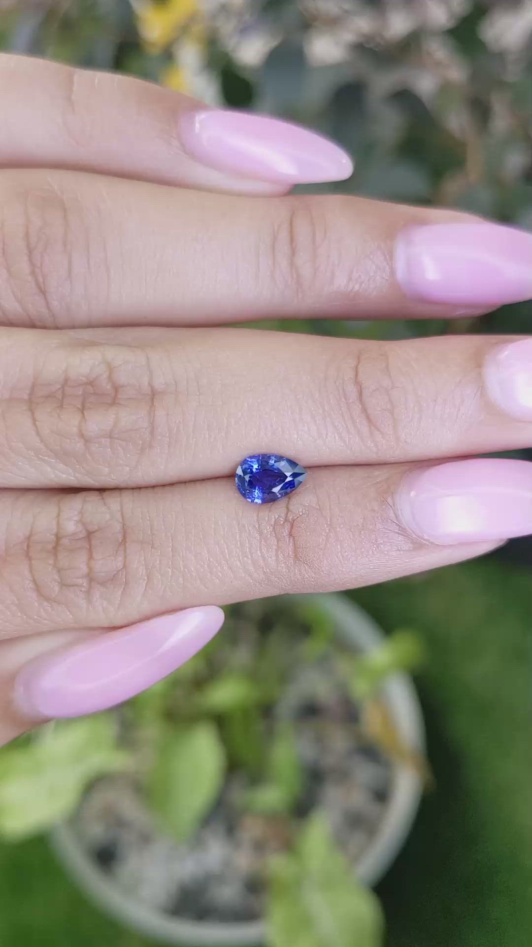 0.74 Ct. Blue Sapphire from Ceylon (Sri Lanka) Size Video