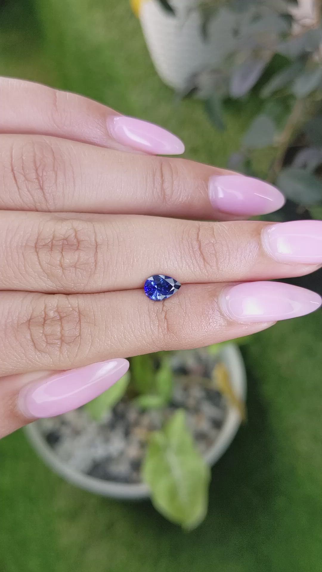 0.94 Ct. Blue Sapphire from Ceylon (Sri Lanka) Size Video