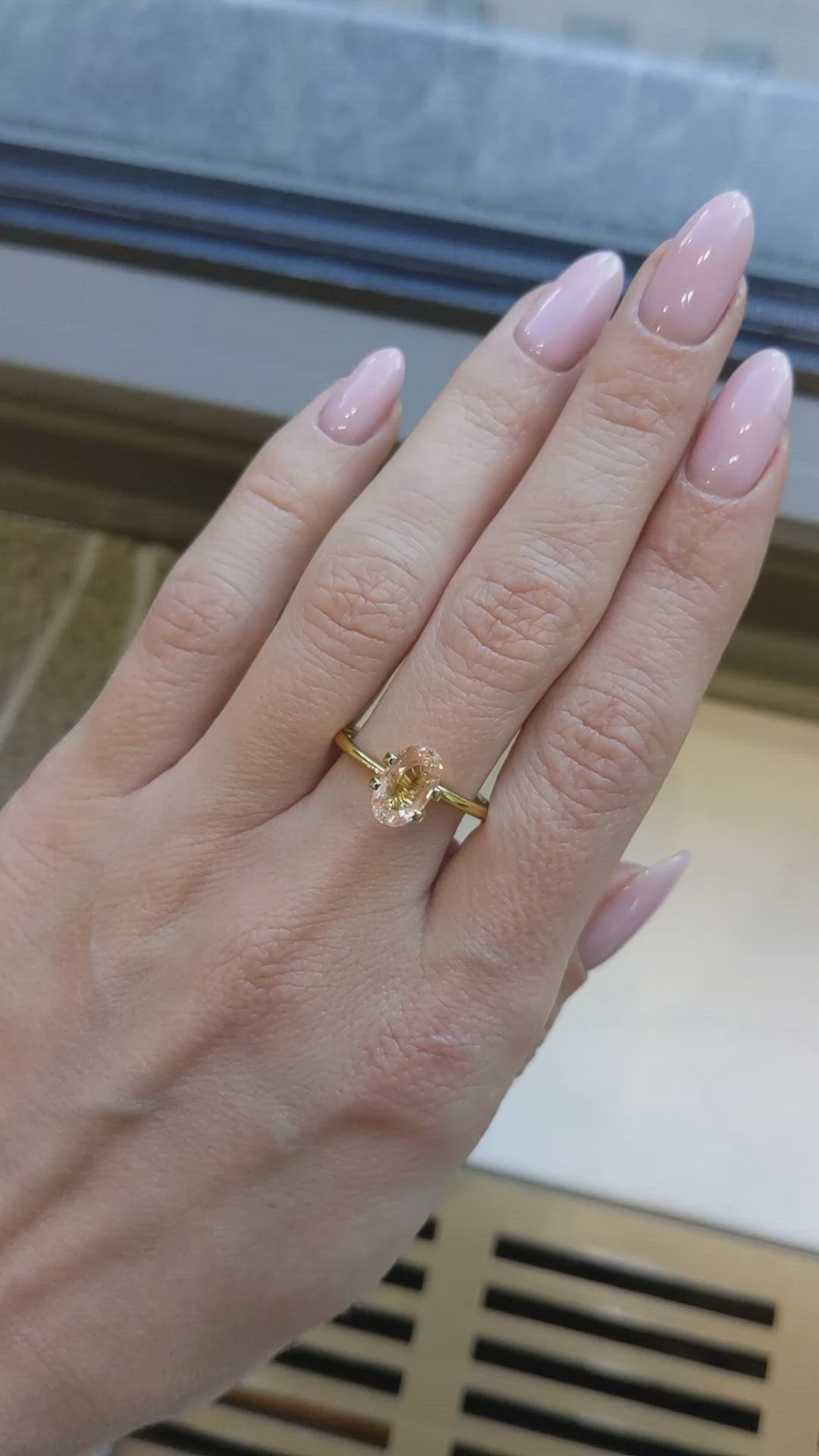 2.07 Ct. Padparadscha Sapphire from Ceylon (Sri Lanka) Size Video