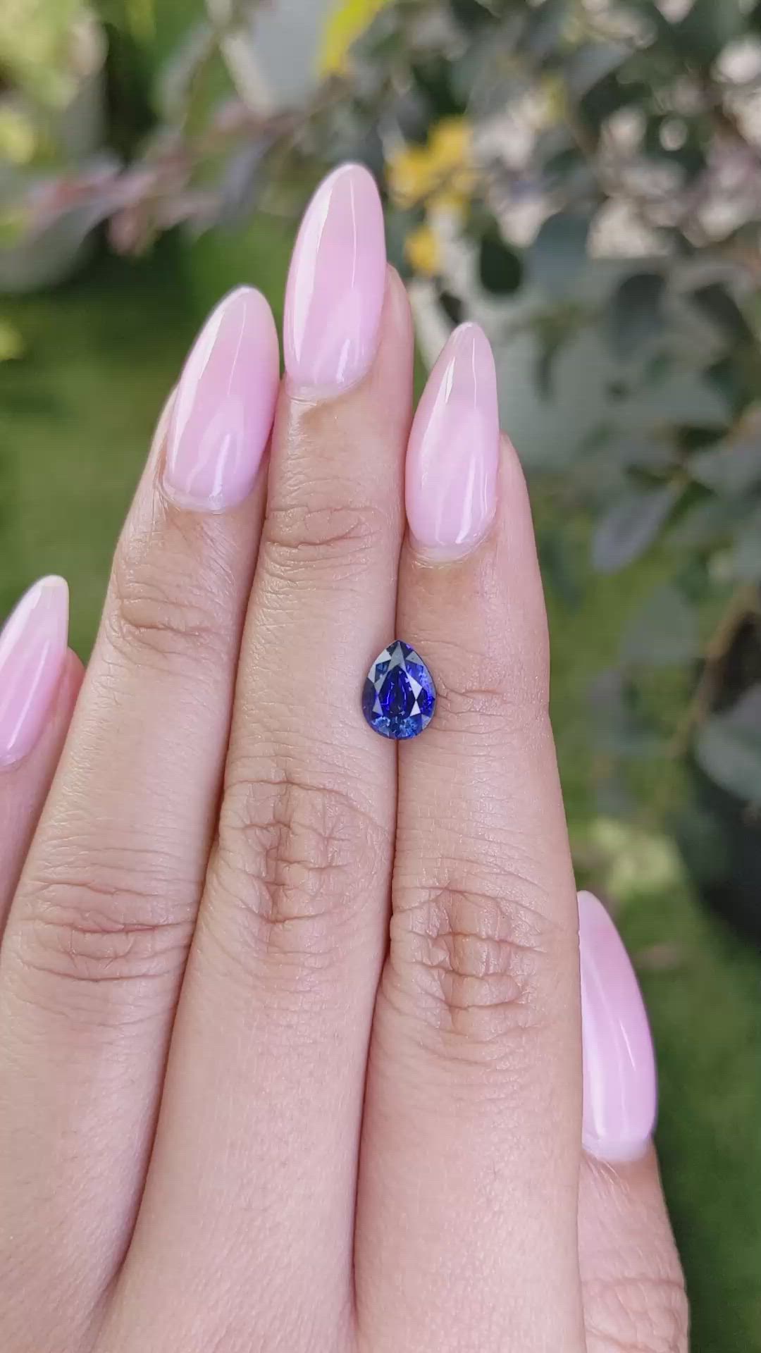 1.56 Ct. Blue Sapphire from Ceylon (Sri Lanka) Size Video