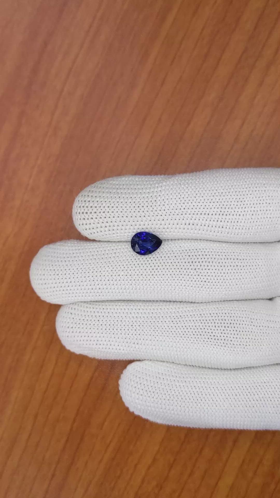 1.56 Ct. Blue Sapphire from Ceylon (Sri Lanka) Size Video