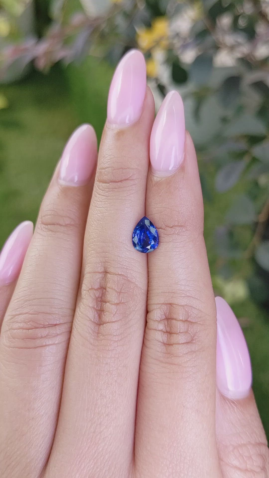 1.12 Ct. Blue Sapphire from Ceylon (Sri Lanka) Size Video