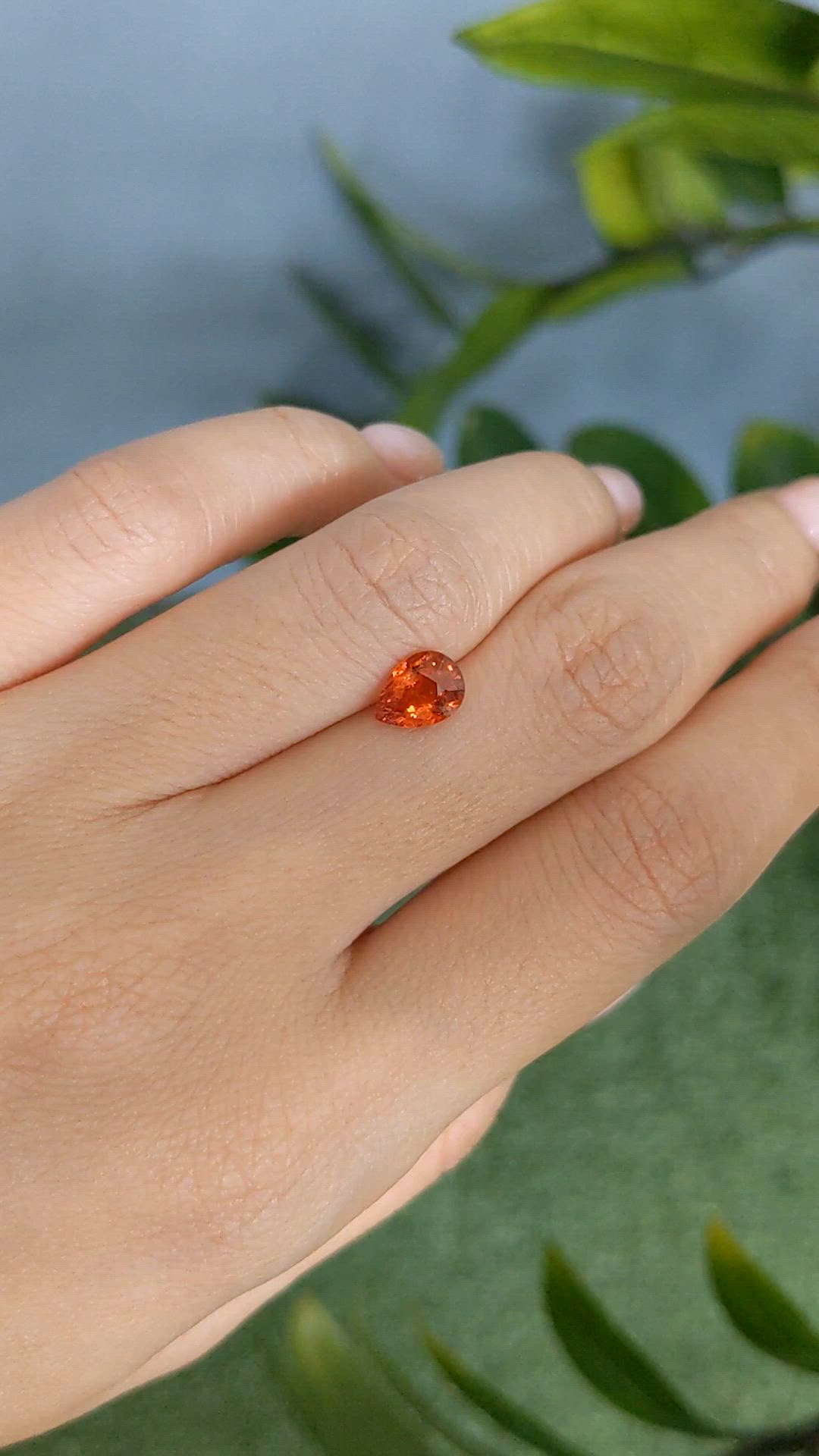 1.35 Ct. Orange Sapphire from Madagascar Size Video