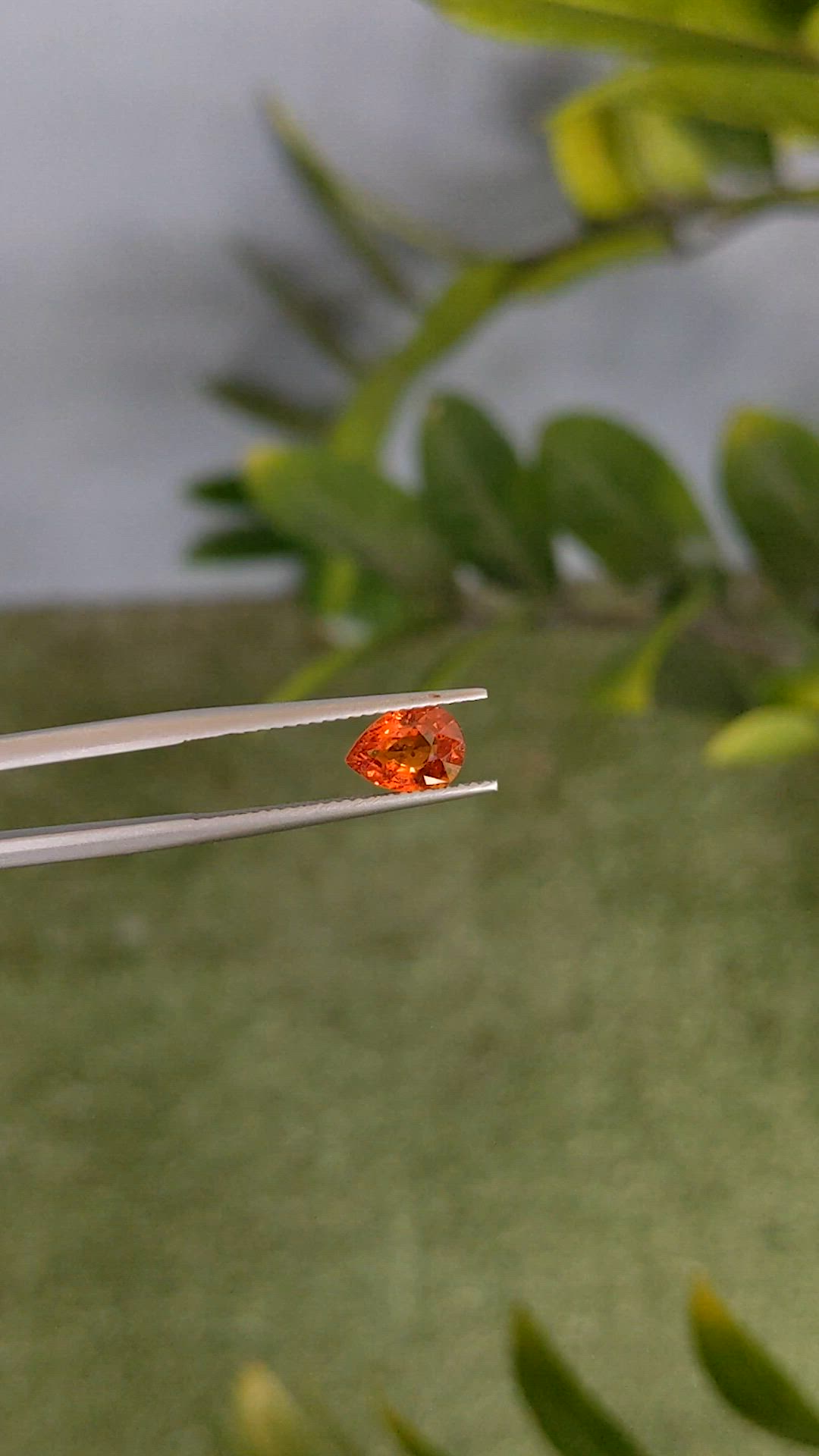 1.35 Ct. Orange Sapphire from Madagascar Size Video