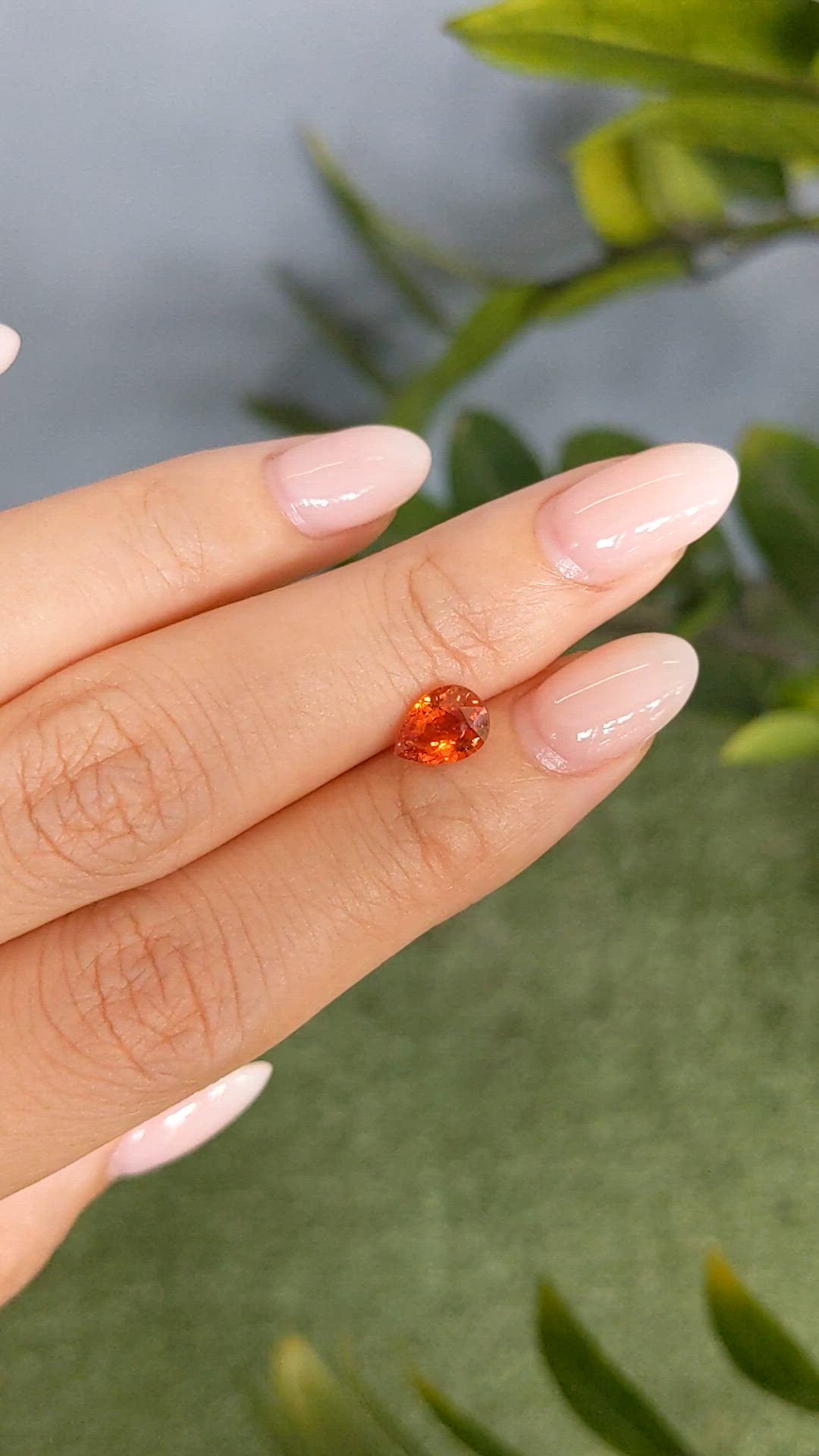 1.35 Ct. Orange Sapphire from Madagascar Size Video