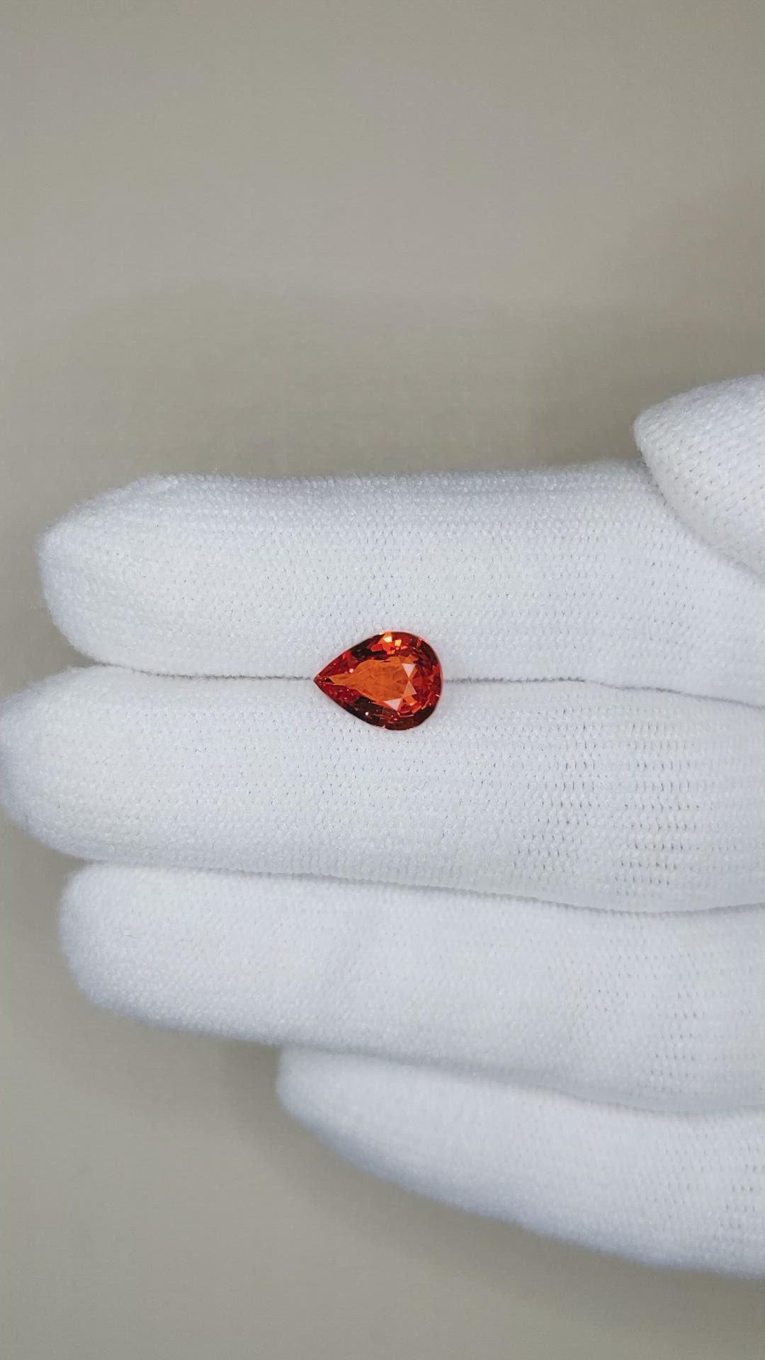1.67 Ct. Reddish Orange Sapphire from Madagascar Size Video