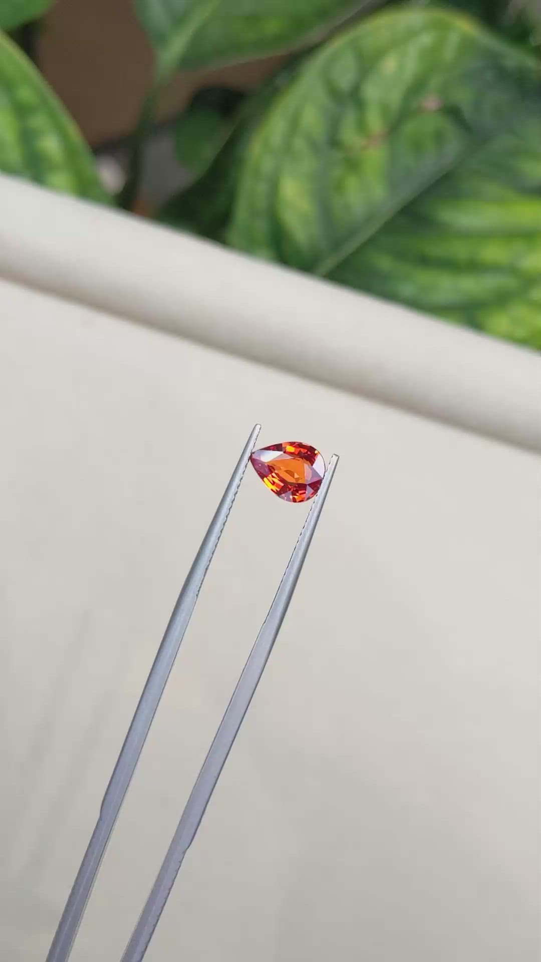1.67 Ct. Reddish Orange Sapphire from Madagascar Size Video