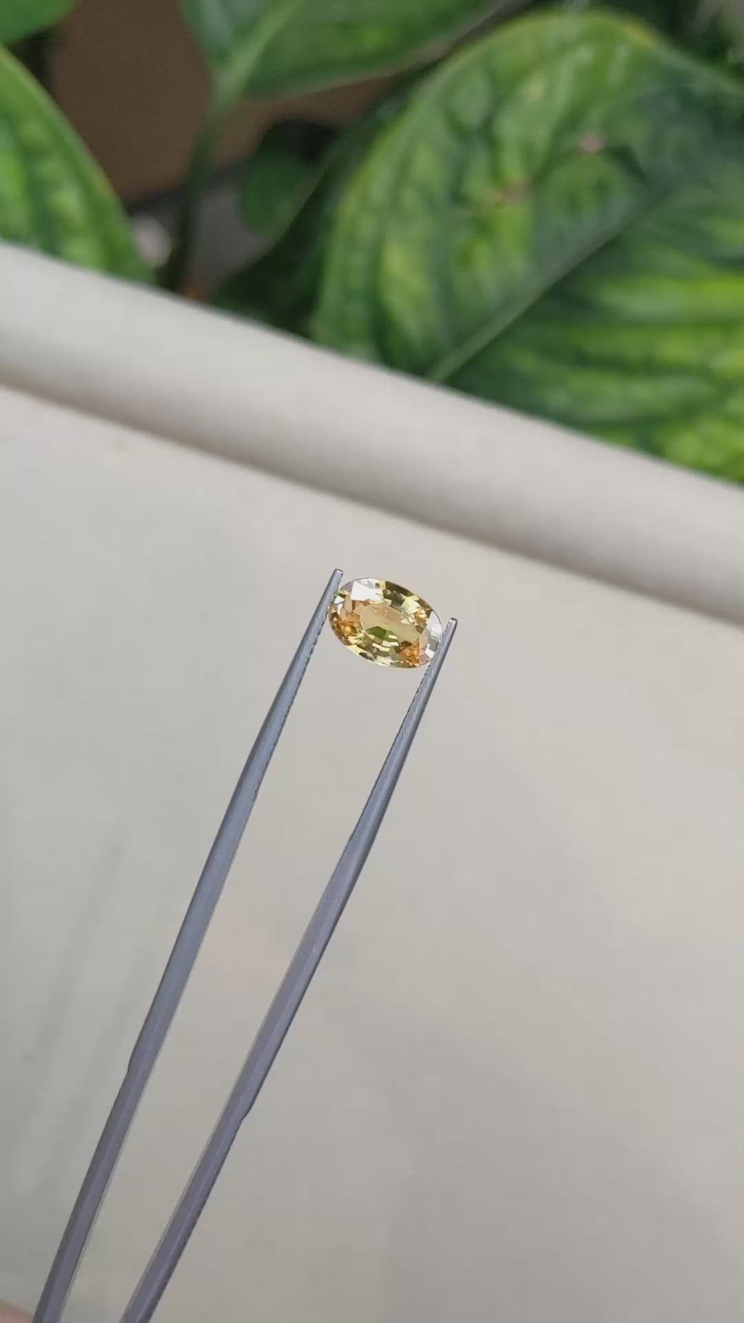 2.18 Ct. Yellow Sapphire from Madagascar Size Video