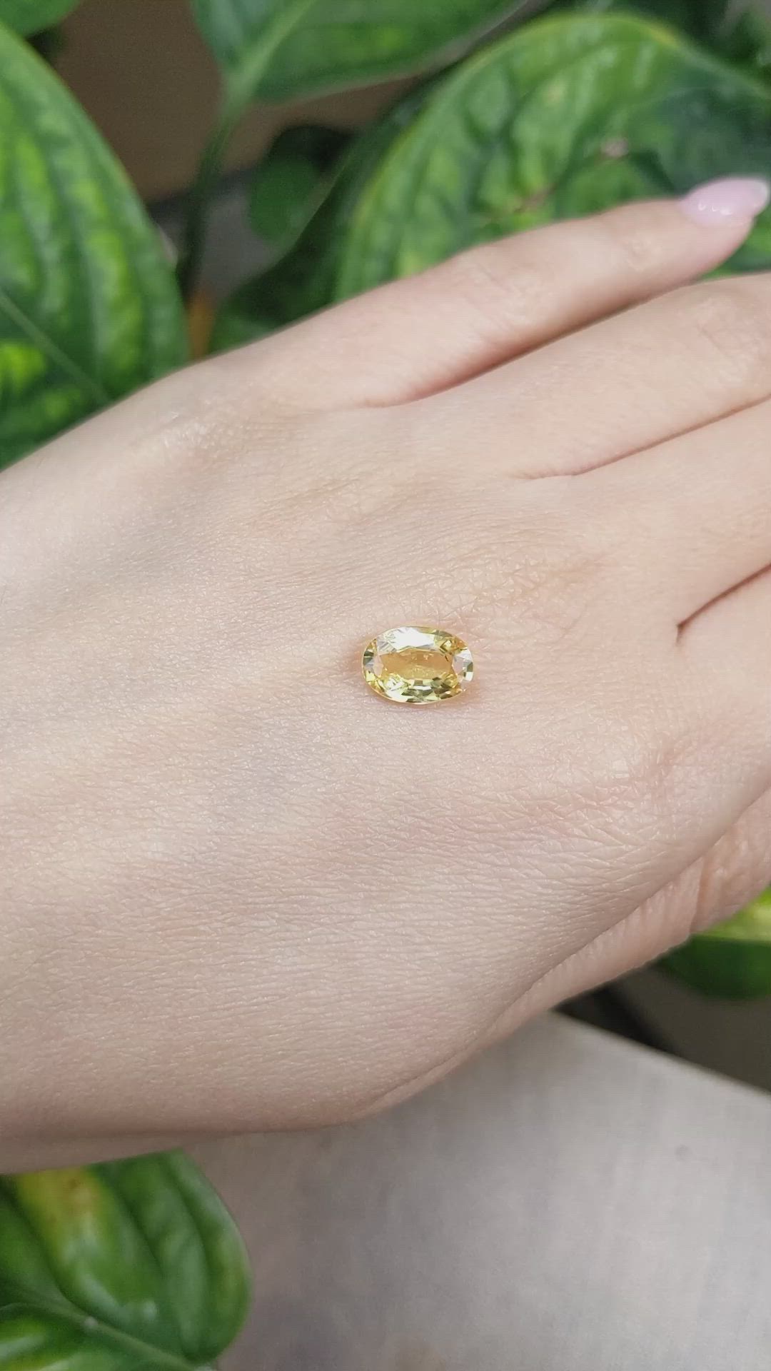2.18 Ct. Yellow Sapphire from Madagascar Size Video