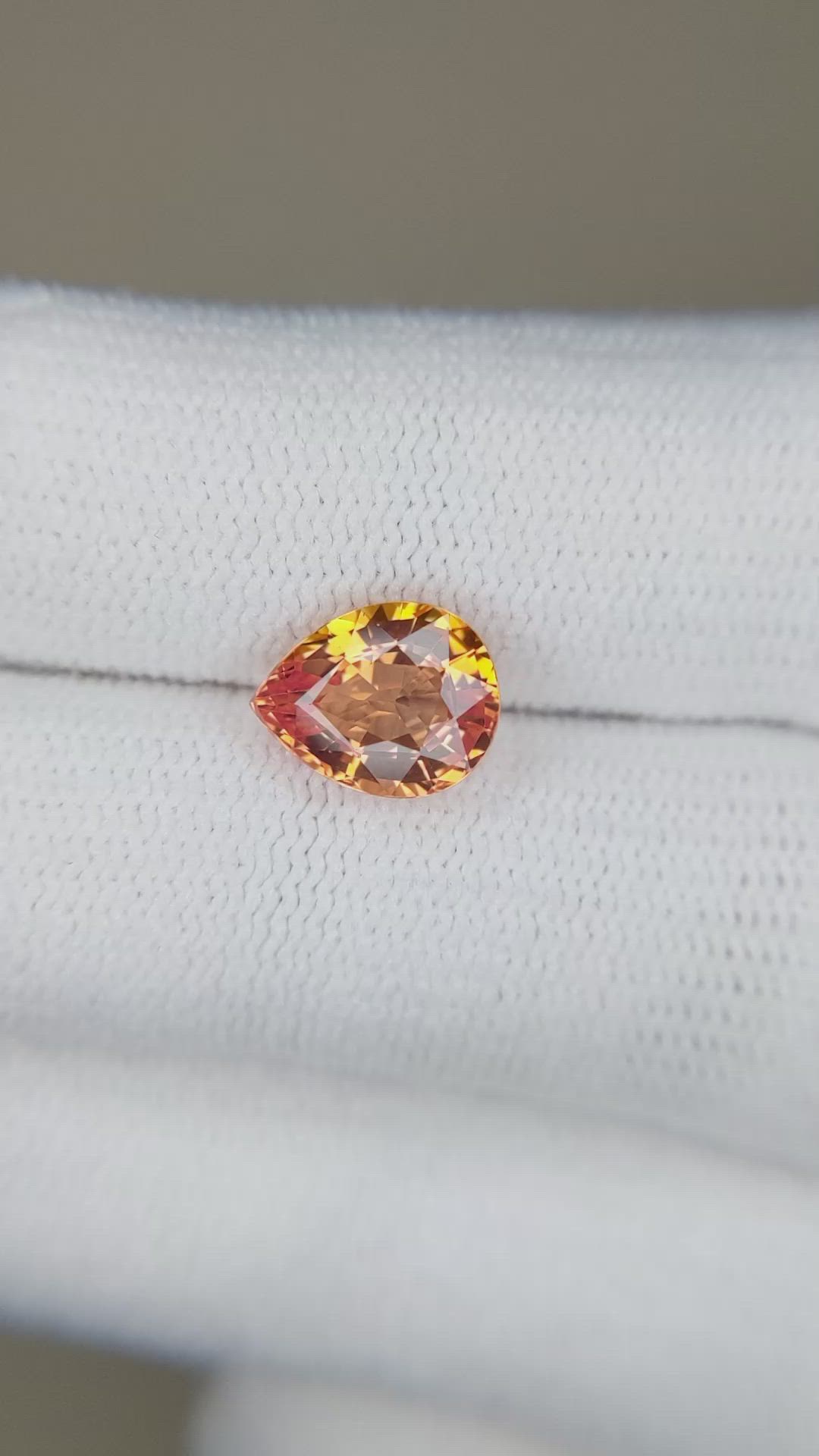 2.28 Ct. Orange Sapphire from Madagascar Size Video