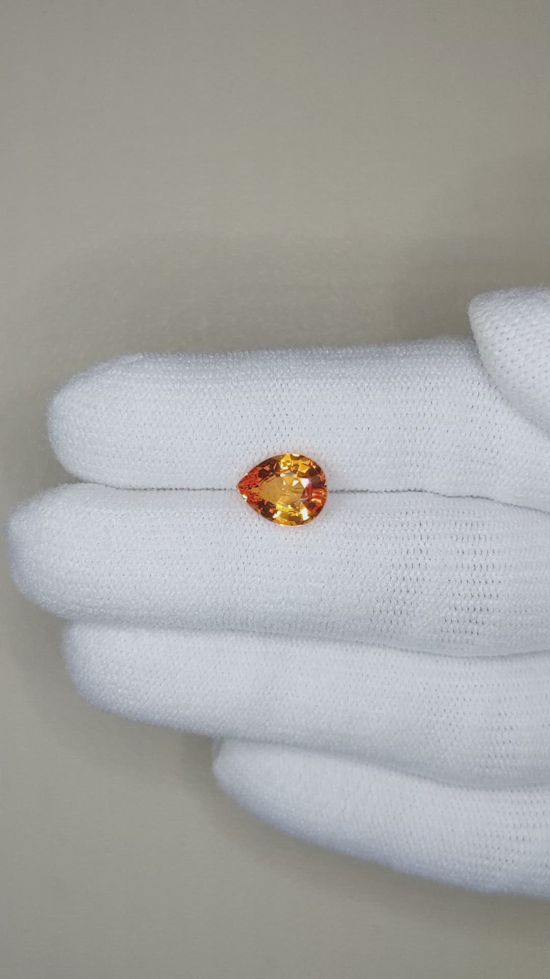 2.28 Ct. Orange Sapphire from Madagascar Size Video