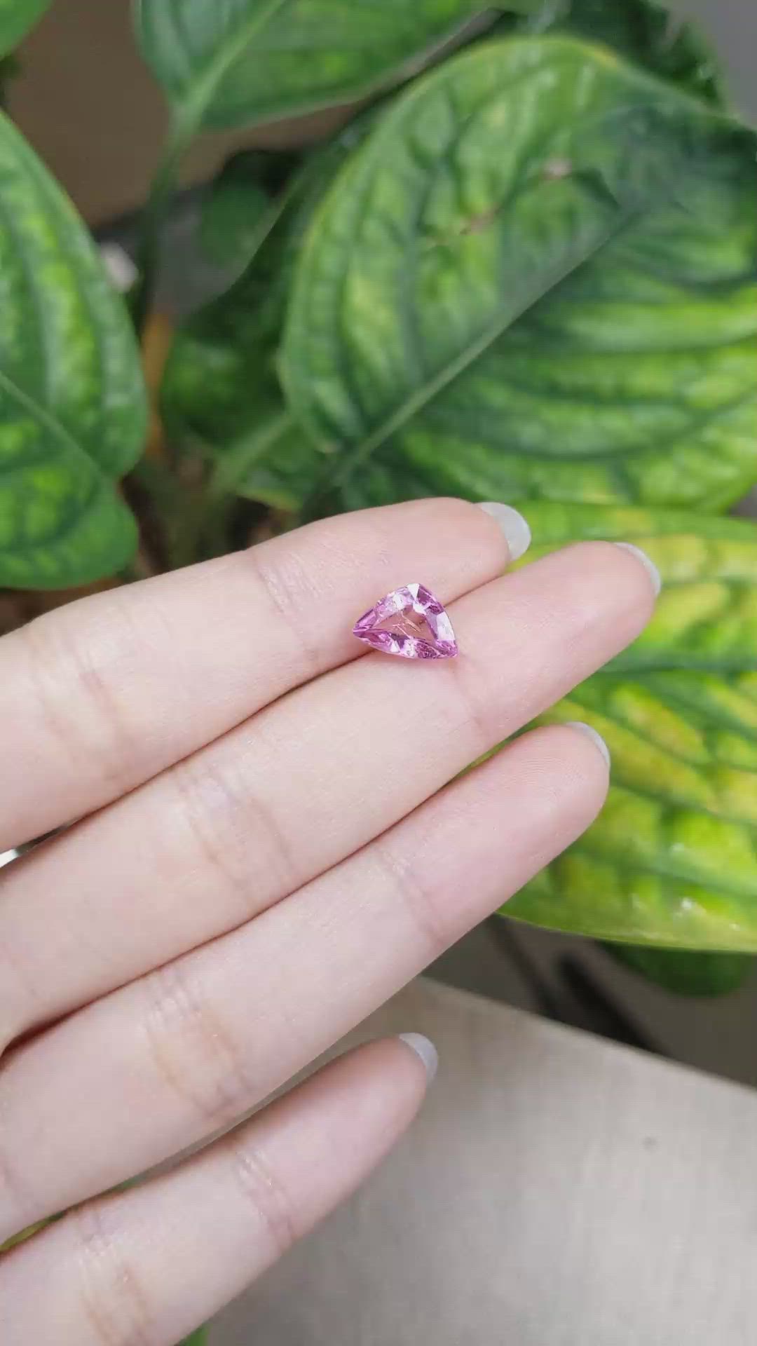 2.78 Ct. Pink Cabochon Sapphire from Madagascar Size Video