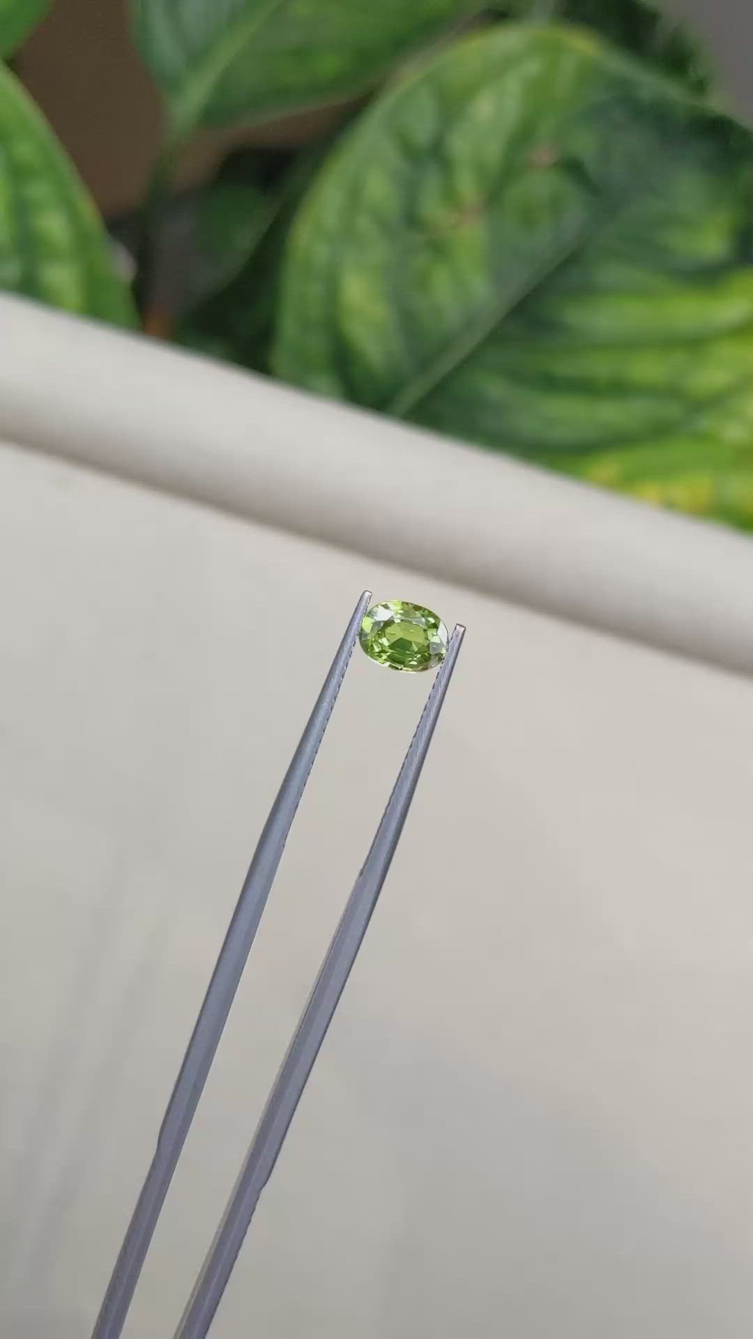 1.09 Ct. Green Sapphire from Madagascar Size Video