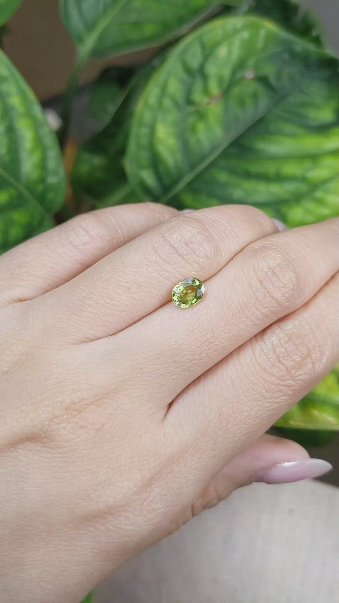 1.09 Ct. Green Sapphire from Madagascar Size Video