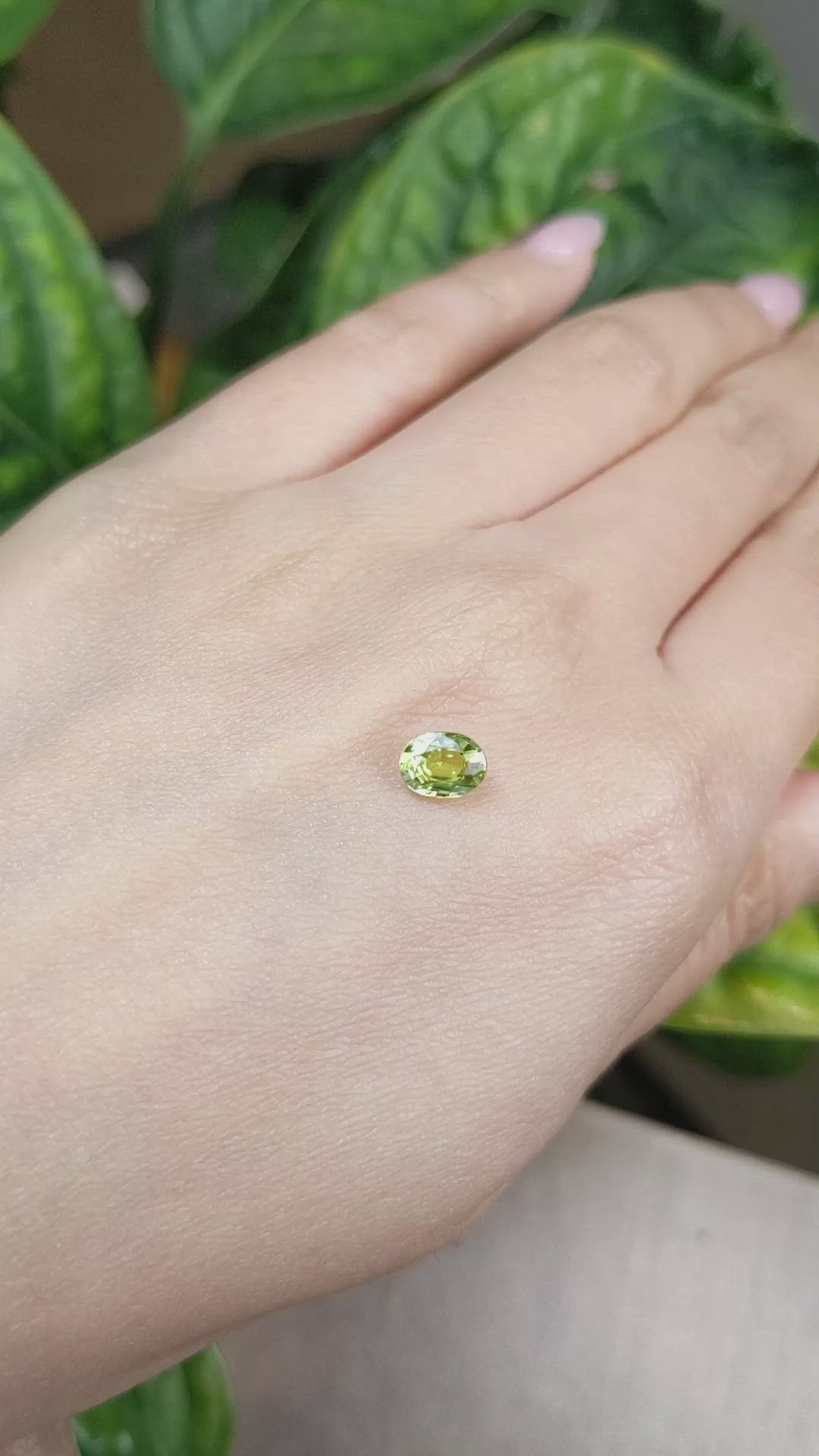 1.09 Ct. Green Sapphire from Madagascar Size Video