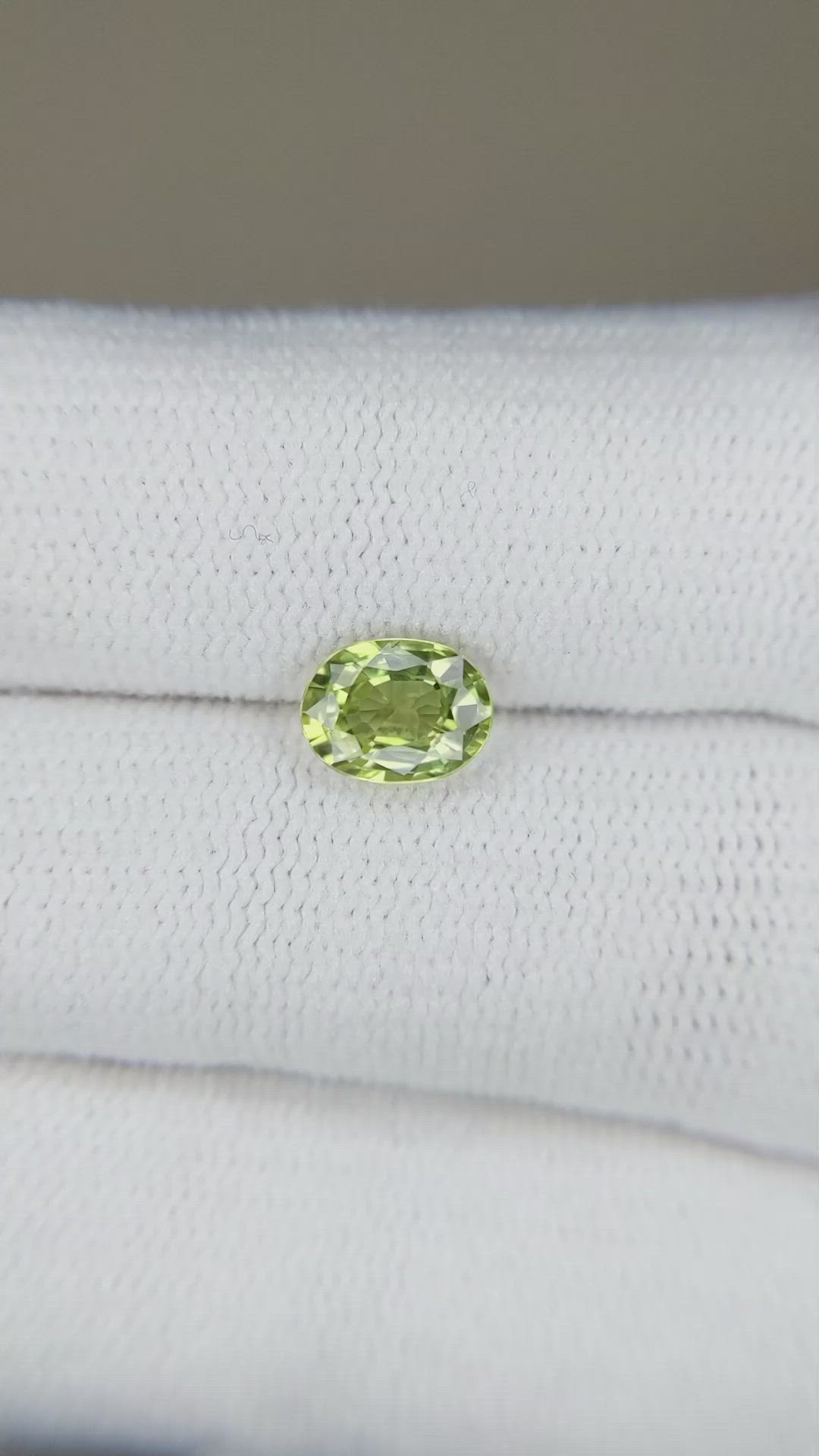 1.09 Ct. Green Sapphire from Madagascar Size Video