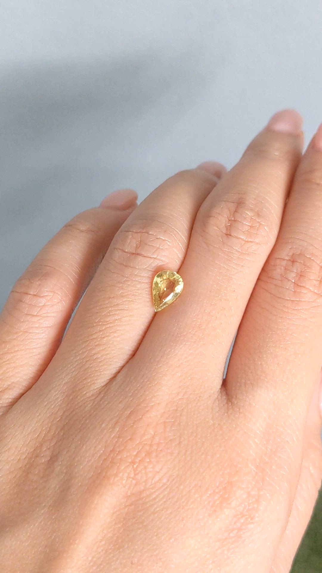 1.34 Ct. Yellow Sapphire from Madagascar Size Video