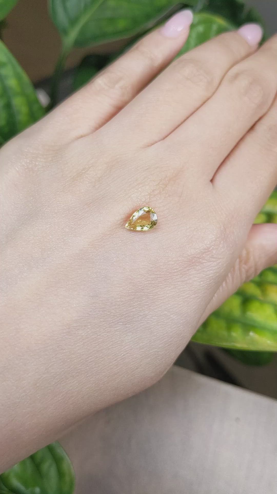 1.34 Ct. Yellow Sapphire from Madagascar Size Video