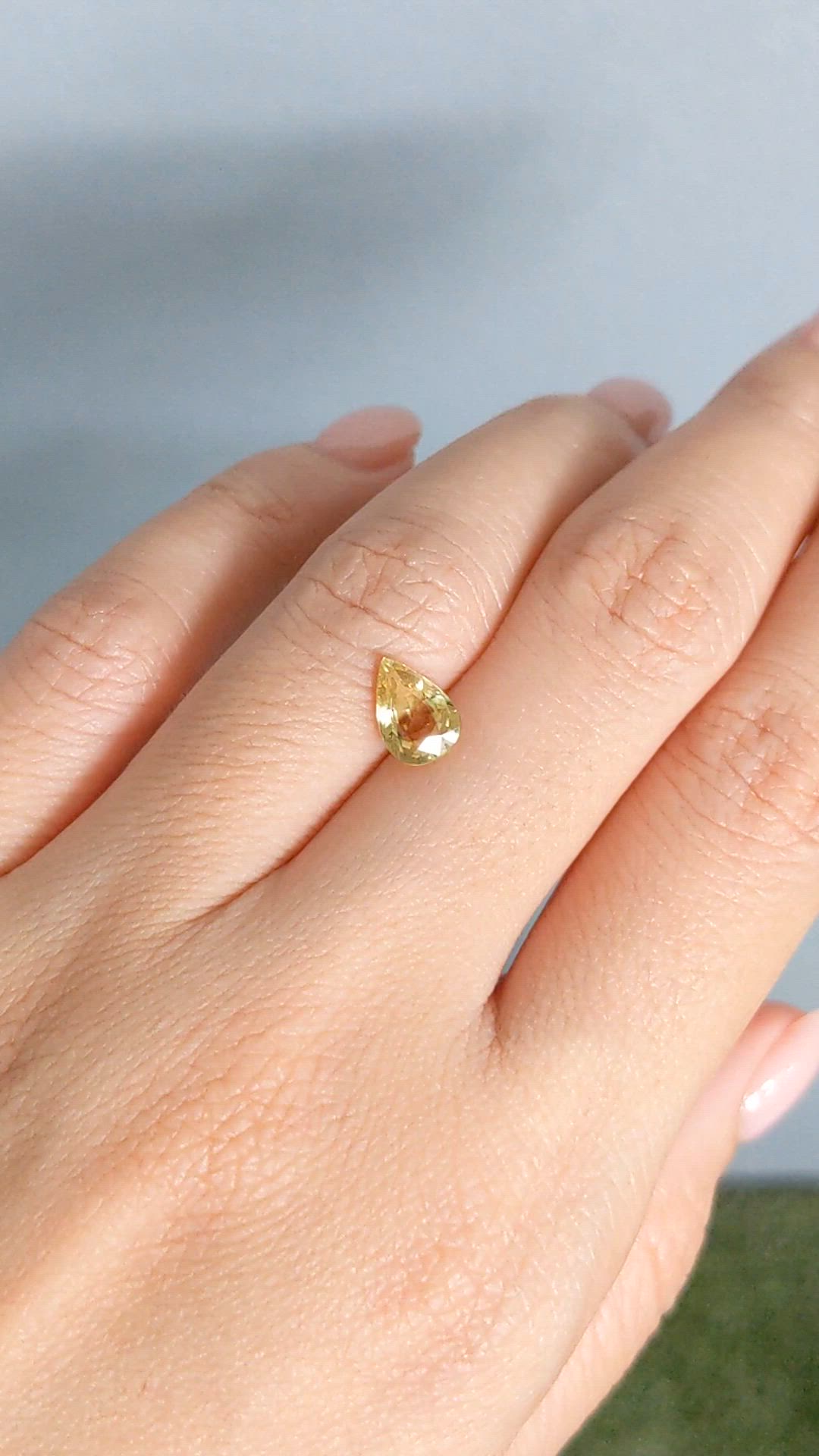 1.34 Ct. Yellow Sapphire from Madagascar Size Video