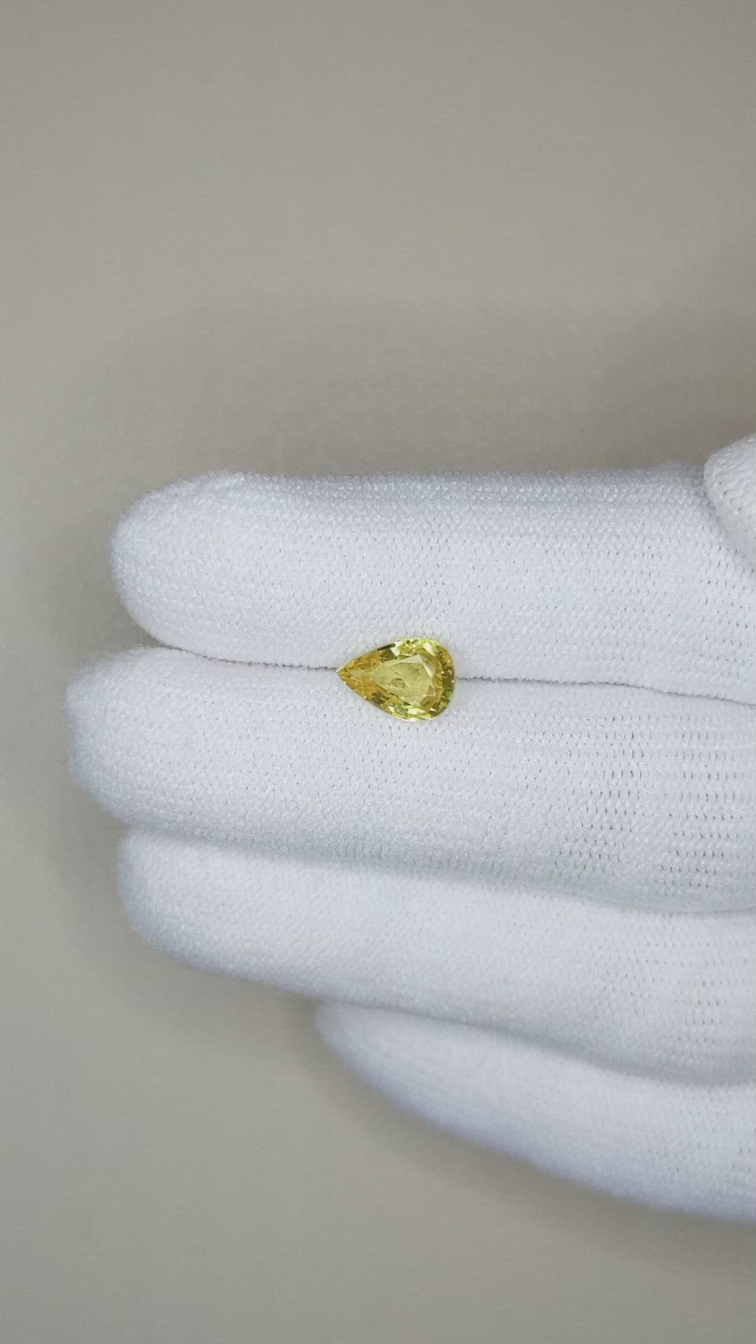 1.34 Ct. Yellow Sapphire from Madagascar Size Video
