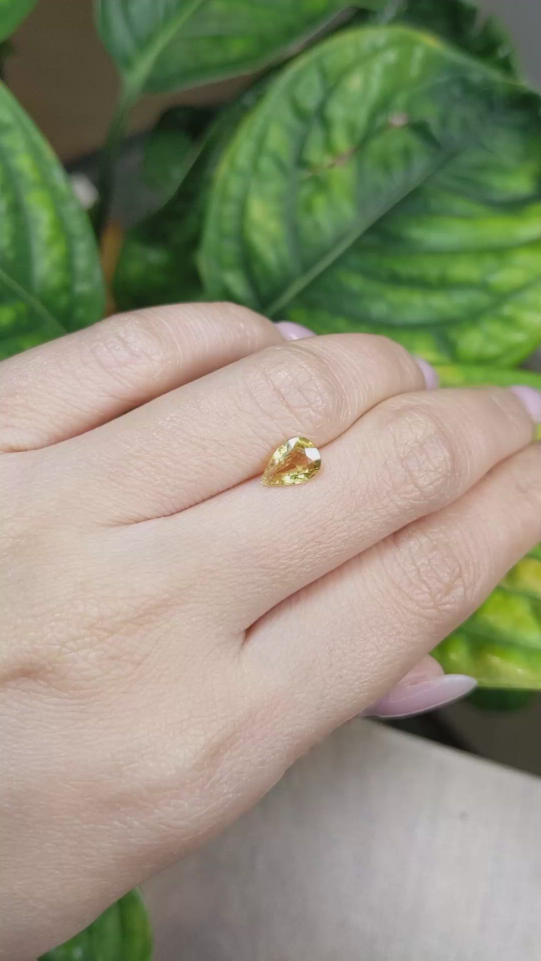 1.34 Ct. Yellow Sapphire from Madagascar Size Video
