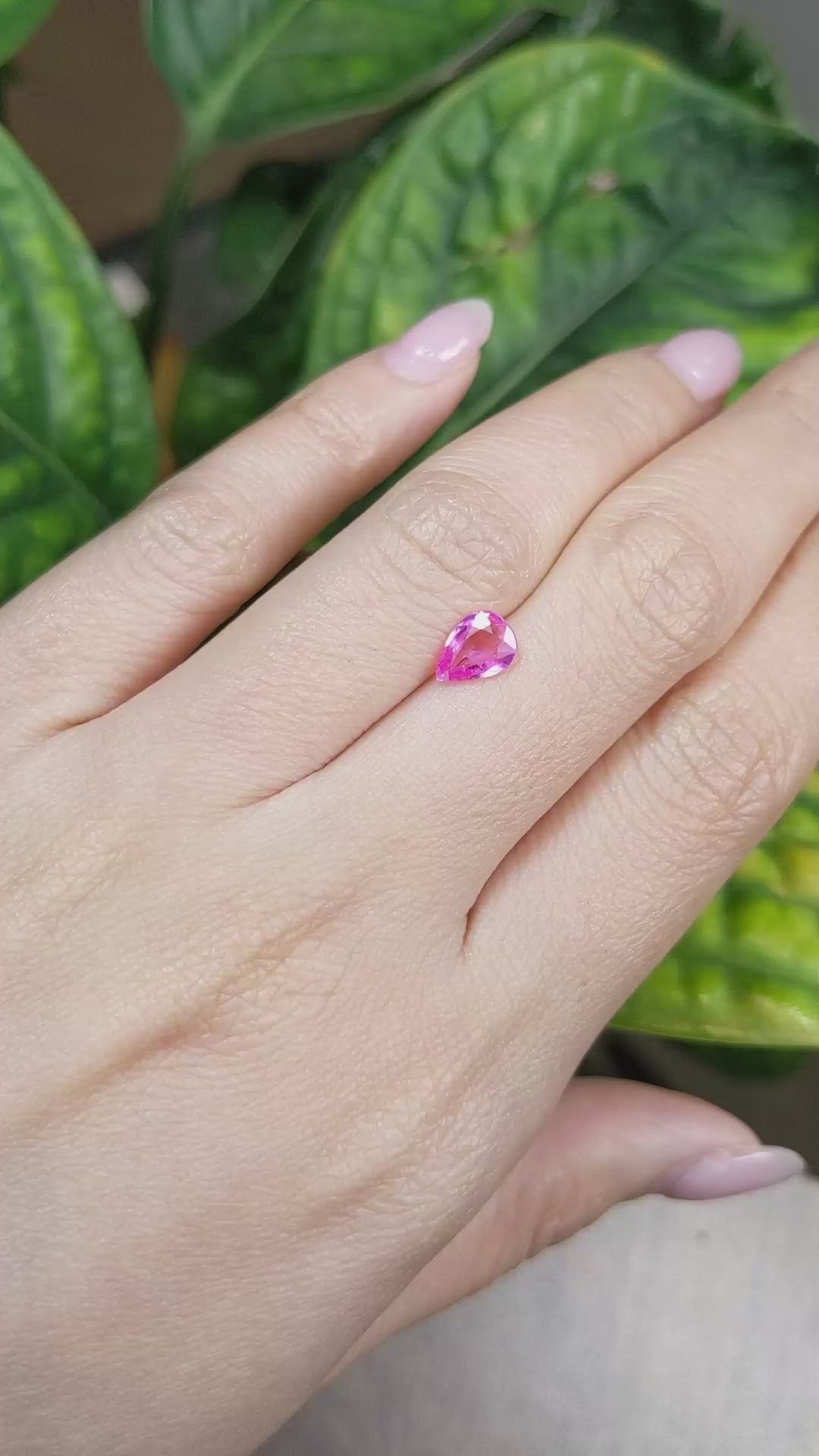 0.93 Ct. Pink Sapphire from Madagascar Size Video