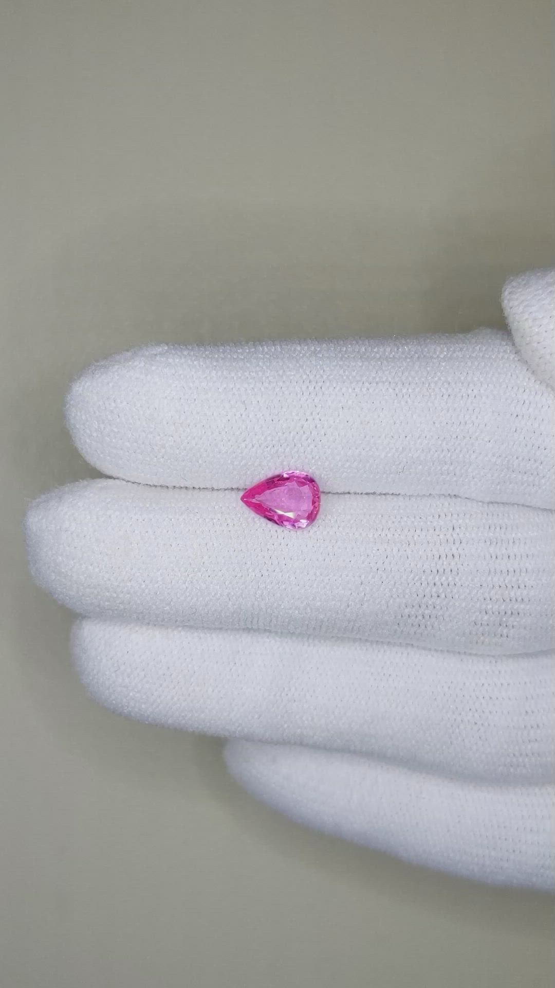 0.93 Ct. Pink Sapphire from Madagascar Size Video