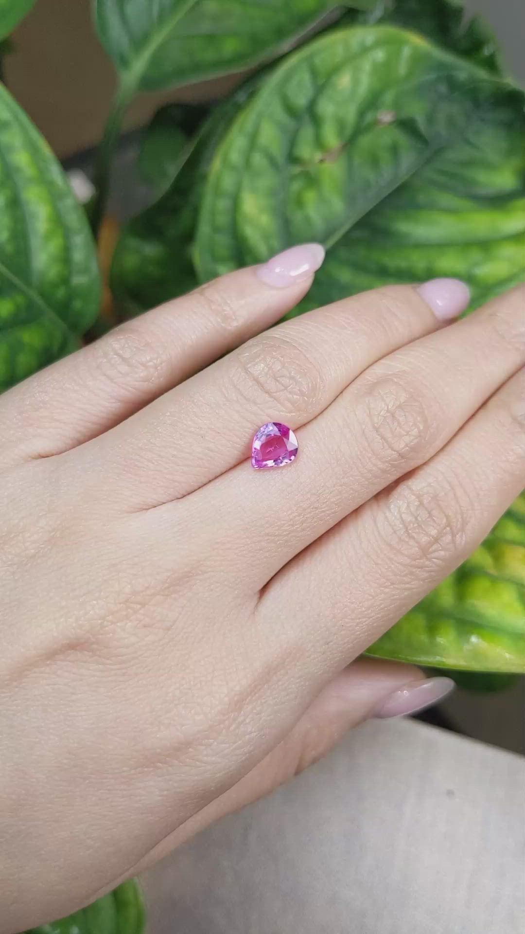 1.37 Ct. Pink Sapphire from Madagascar Size Video