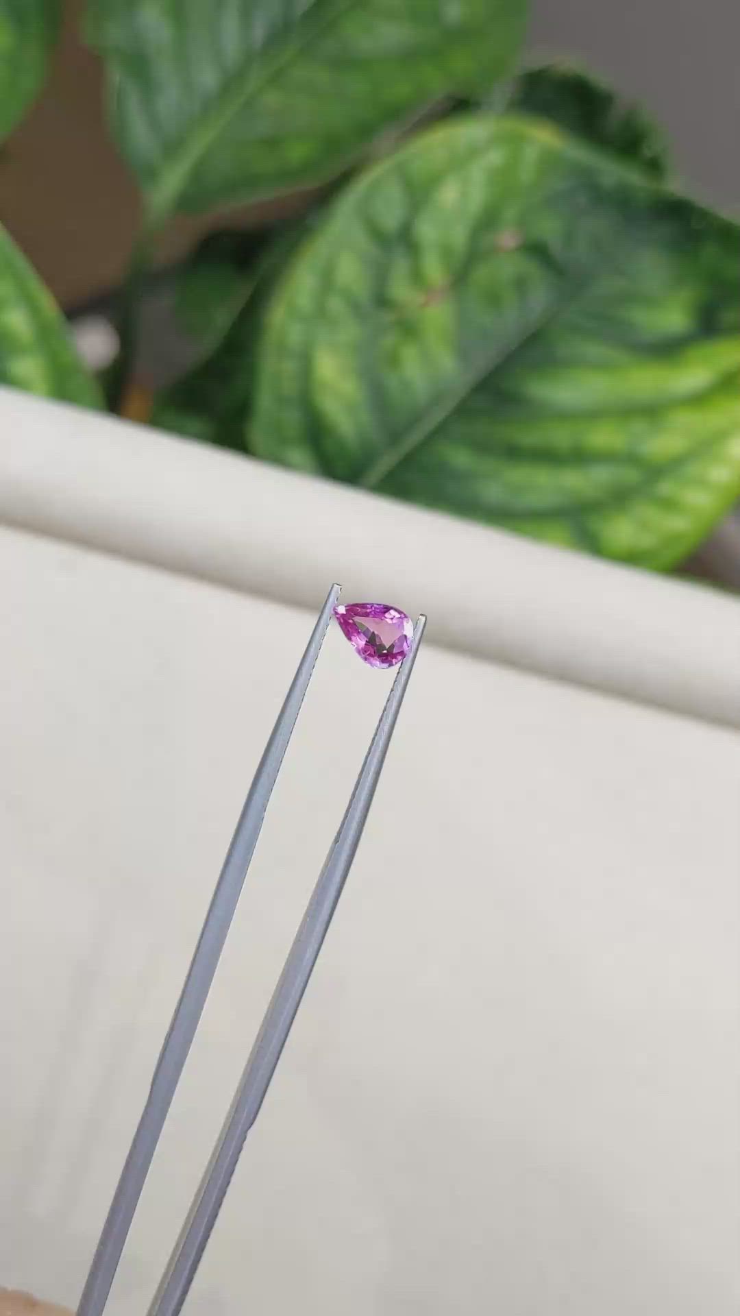 0.85 Ct. Pinkish Purple Sapphire from Madagascar Size Video