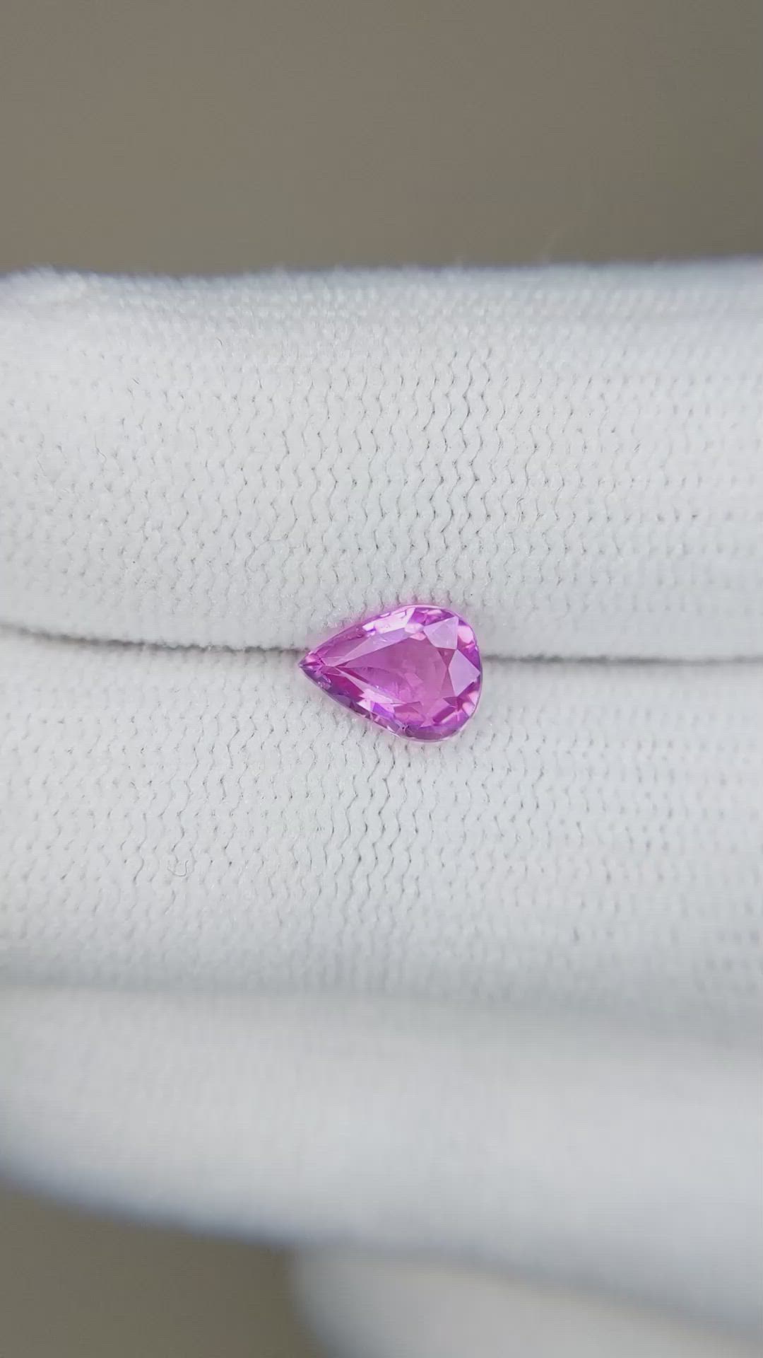 0.85 Ct. Pinkish Purple Sapphire from Madagascar Size Video