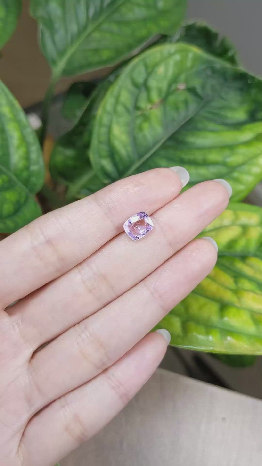 2.42 Ct. Purple Sapphire from Madagascar Size Video