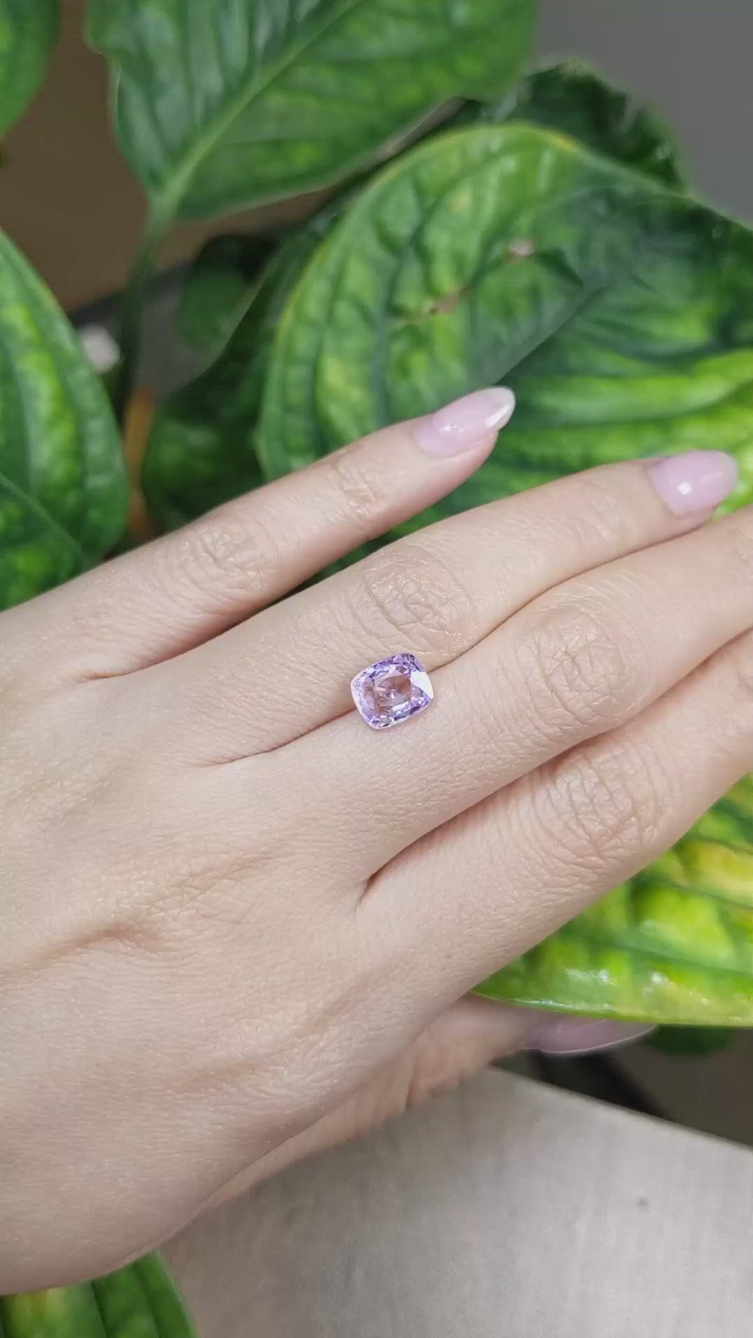 2.42 Ct. Purple Sapphire from Madagascar Size Video