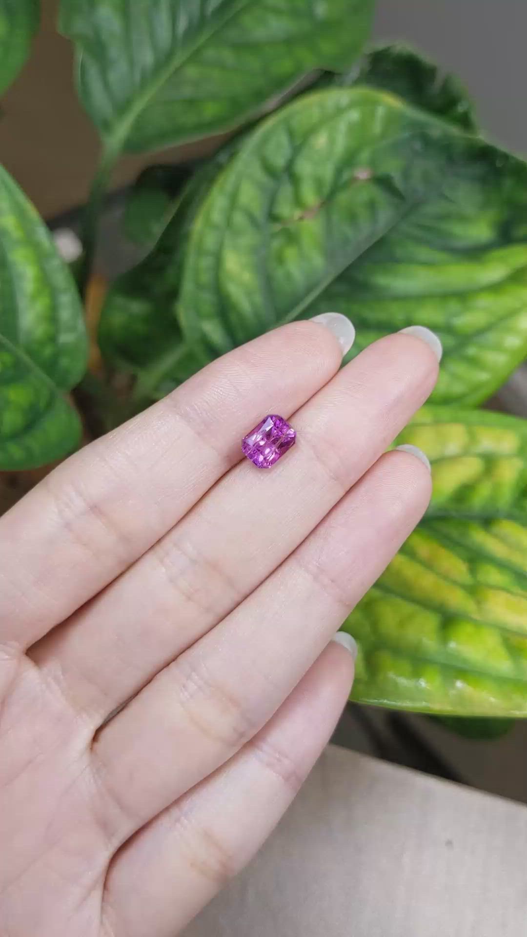 2.44 Ct. Purple Sapphire from Madagascar Size Video
