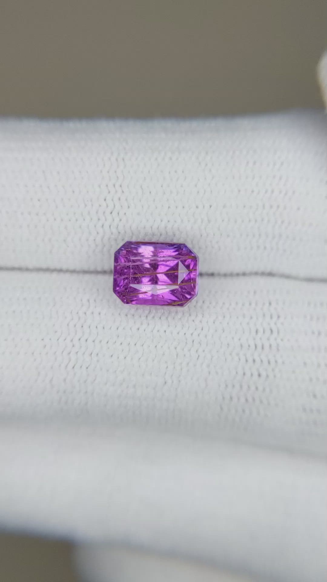 2.44 Ct. Purple Sapphire from Madagascar Size Video
