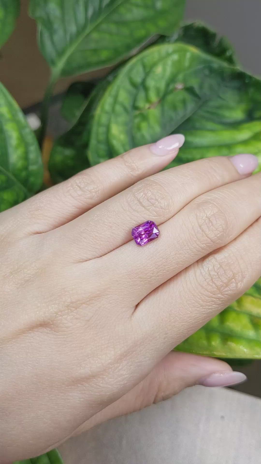2.44 Ct. Purple Sapphire from Madagascar Size Video