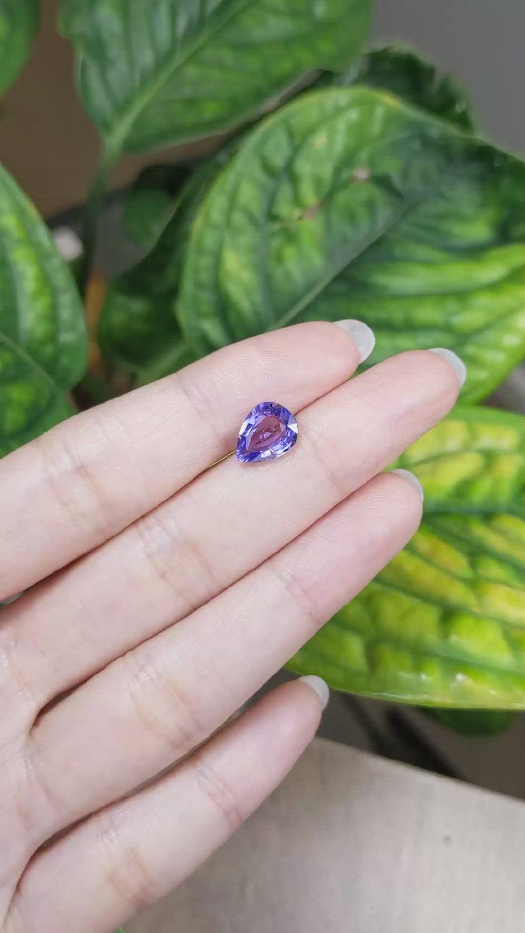 2.60 Ct. Purple Sapphire from Madagascar Size Video