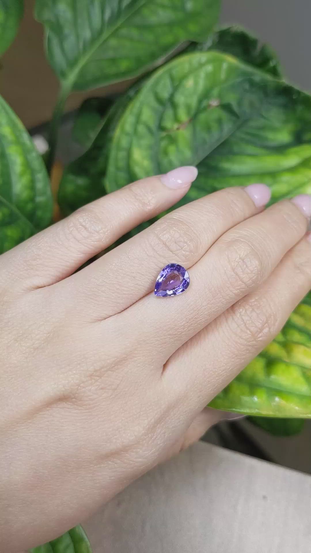 2.60 Ct. Purple Sapphire from Madagascar Size Video