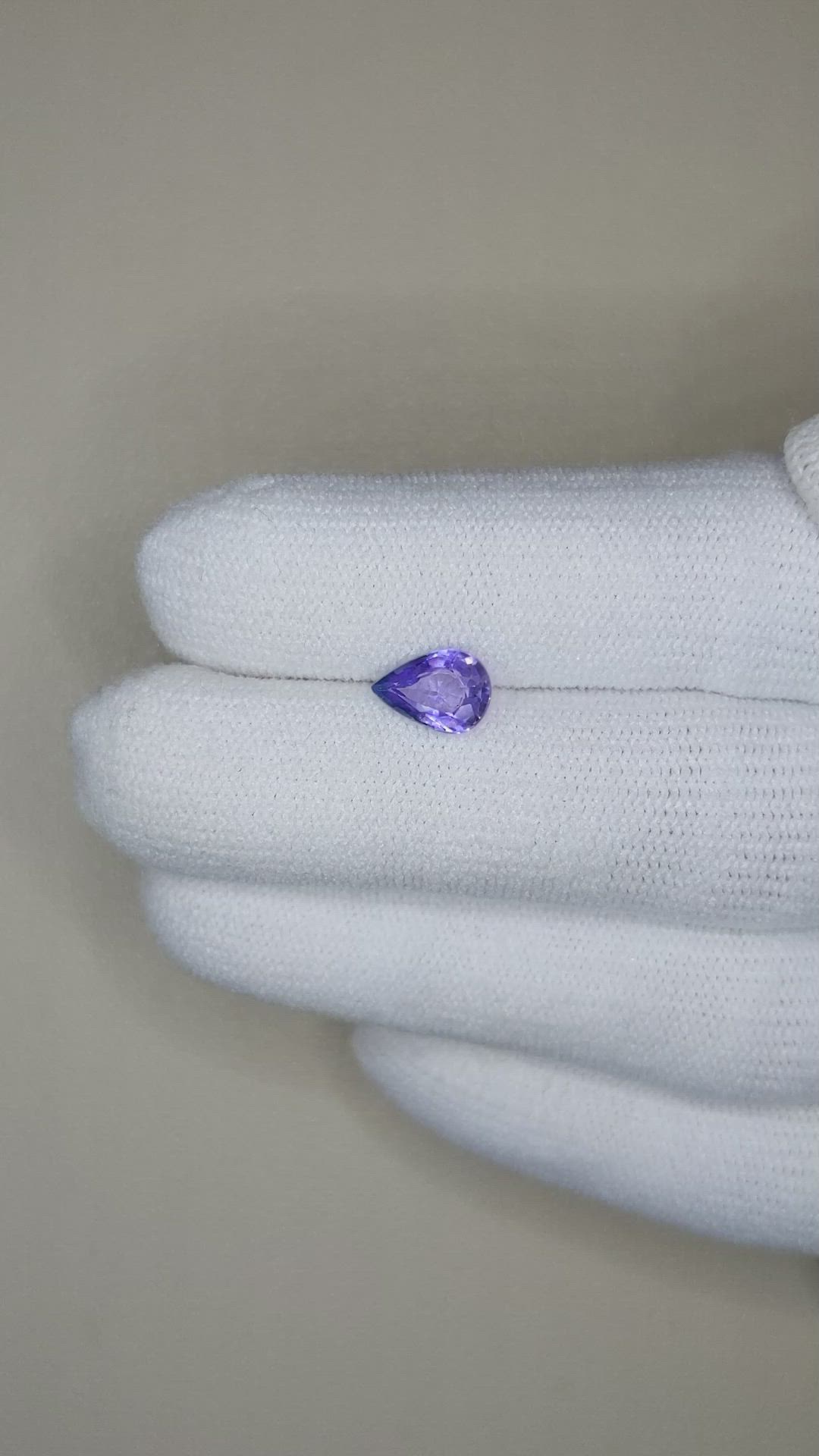 1.13 Ct. Purple Sapphire from Madagascar Size Video
