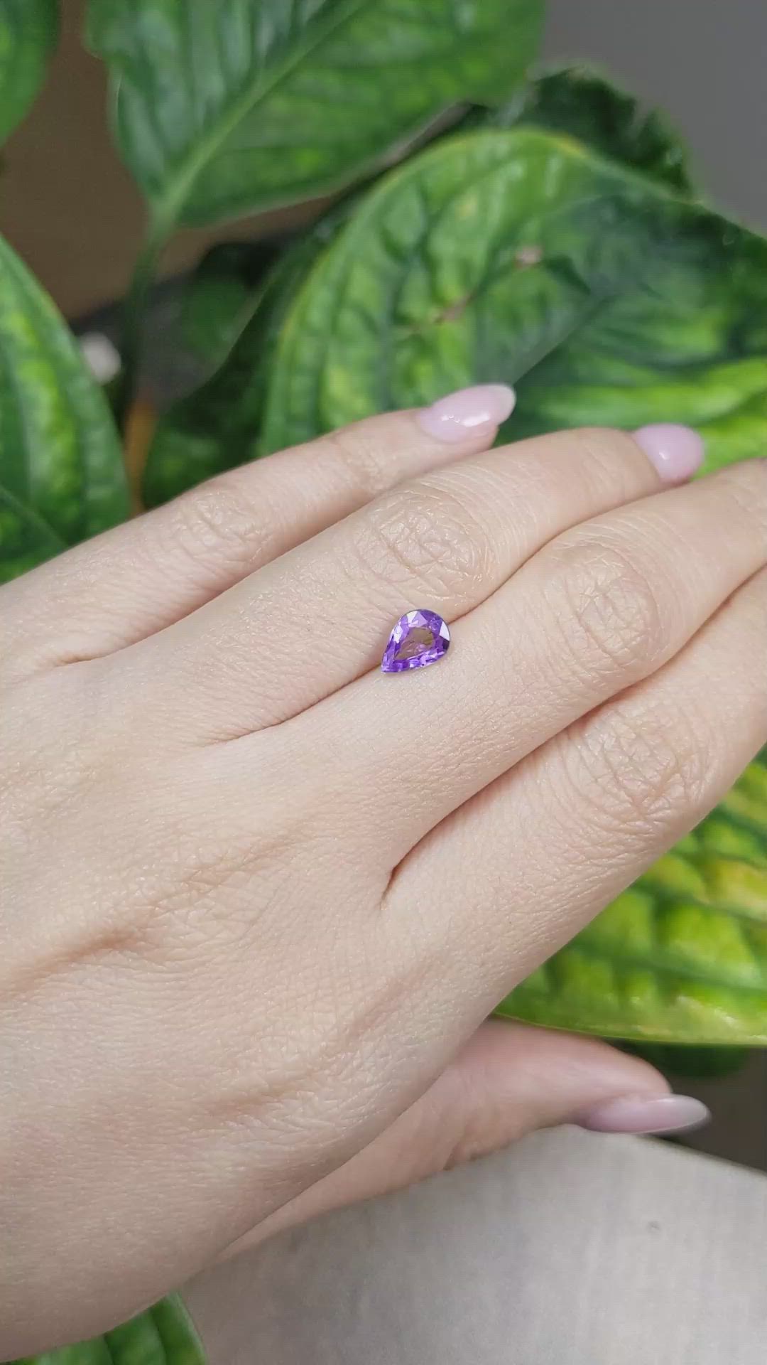 1.13 Ct. Purple Sapphire from Madagascar Size Video