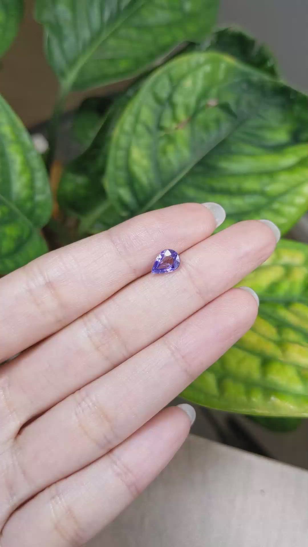 1.13 Ct. Purple Sapphire from Madagascar Size Video