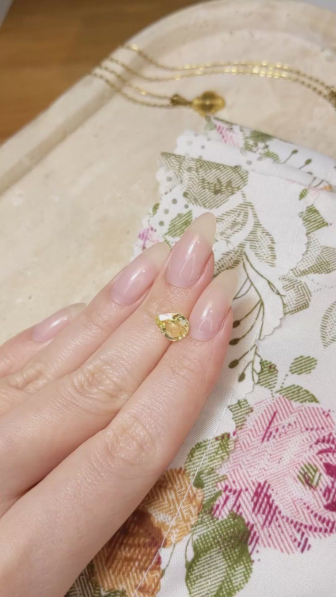 1.81 Ct. Yellow Sapphire from Madagascar Size Video