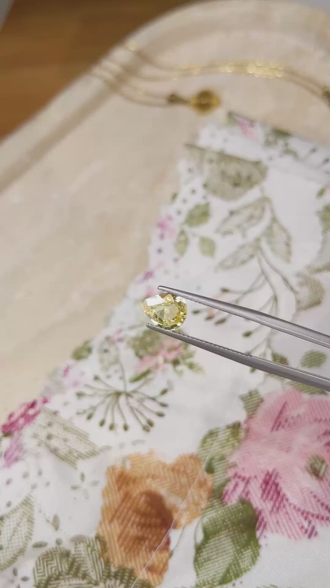 1.81 Ct. Yellow Sapphire from Madagascar Size Video