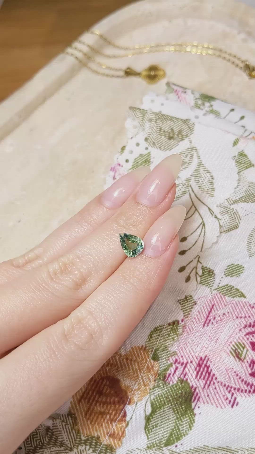 1.89 Ct. Green Sapphire from Madagascar Size Video