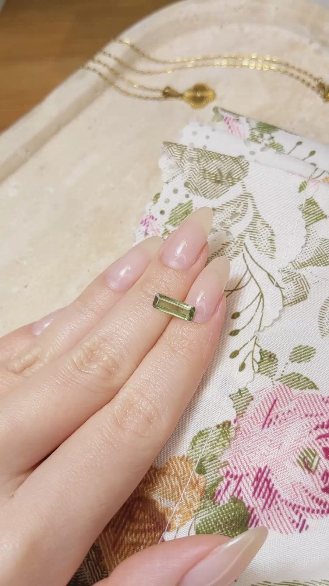 1.46 Ct. Green Sapphire from Madagascar Size Video