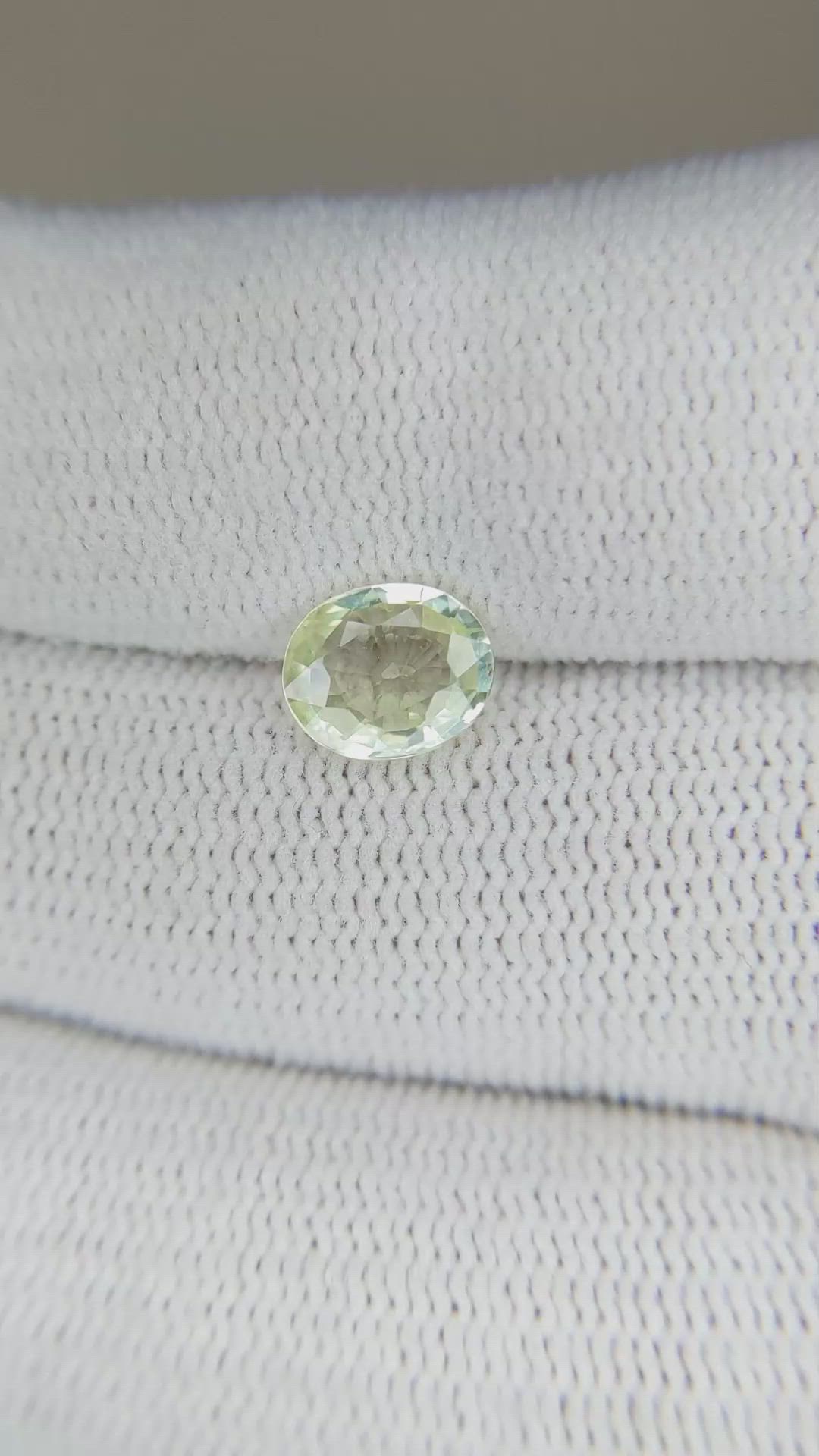 1.30 Ct. Green Sapphire from Madagascar Size Video