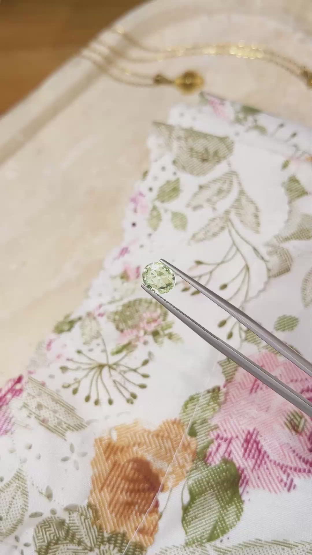 1.30 Ct. Green Sapphire from Madagascar Size Video