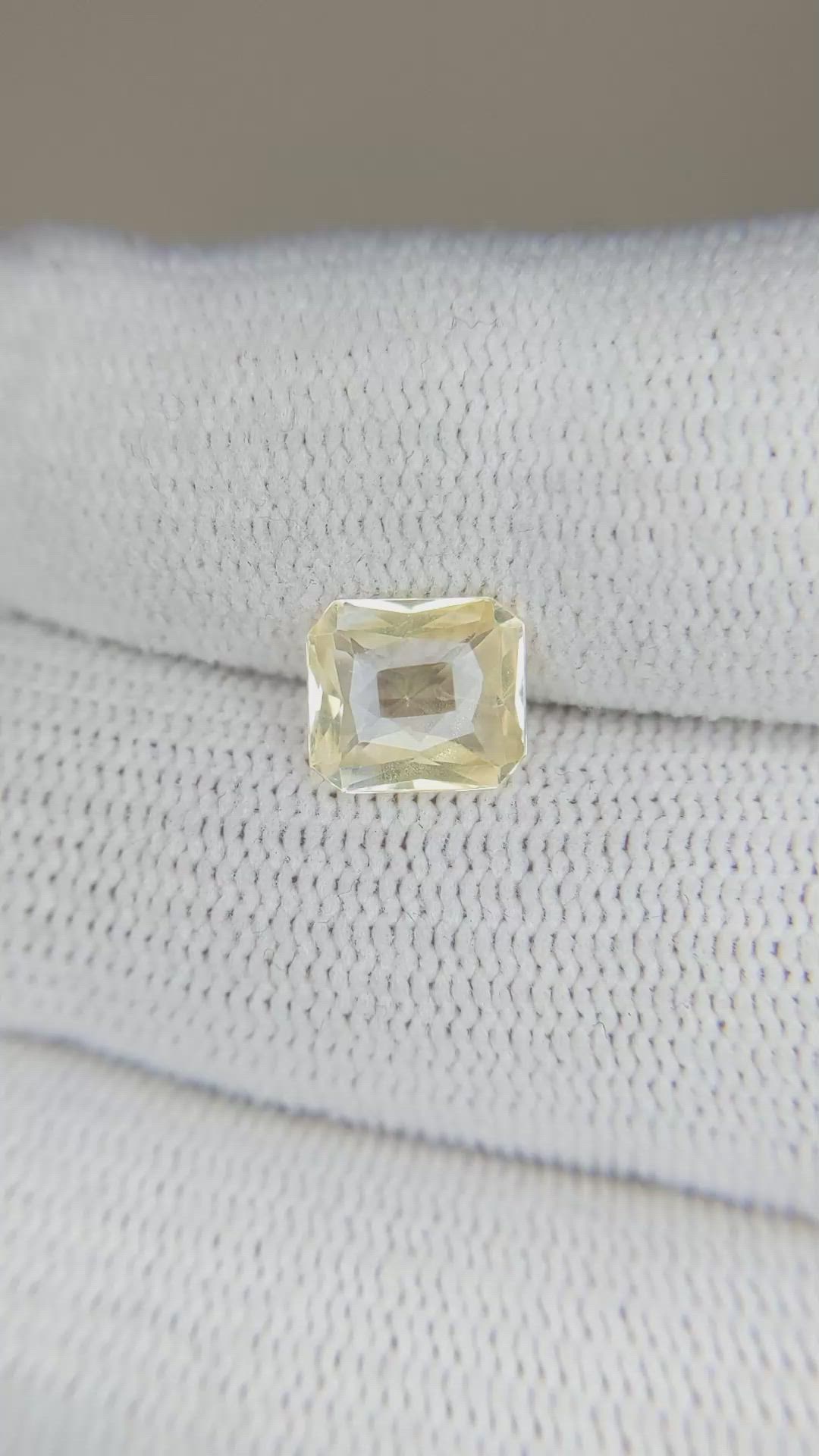 2.01 Ct. Yellow Sapphire from Madagascar Size Video