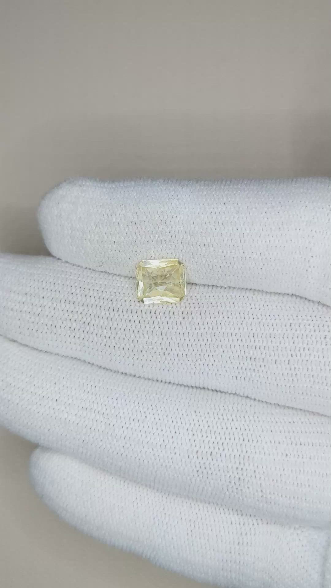 2.01 Ct. Yellow Sapphire from Madagascar Size Video