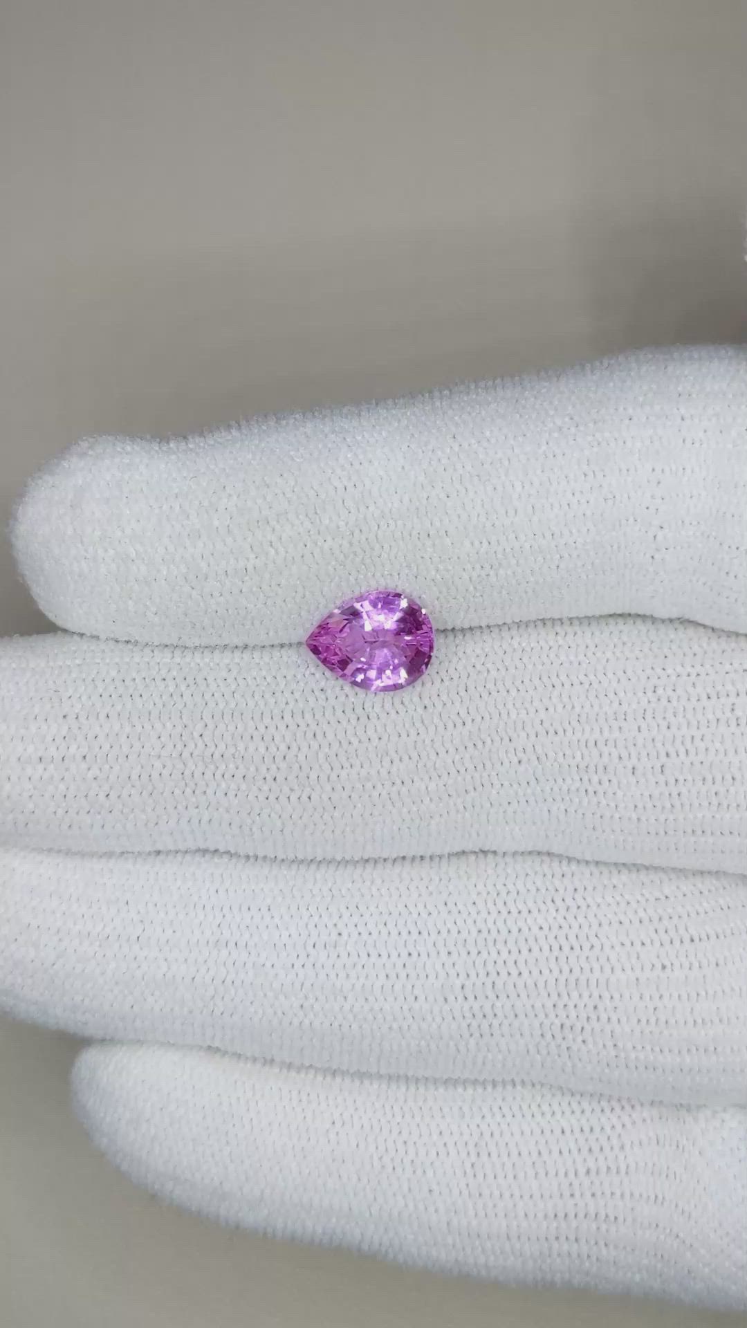 2.18 Ct. Pink Sapphire from Madagascar Size Video